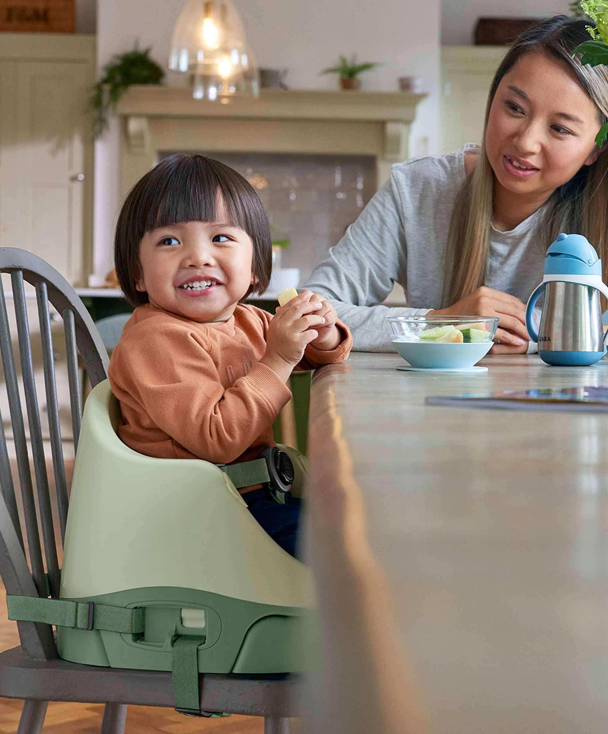 Bug 3-in-1 Floor and Booster Seat with Activity Tray - Eucalyptus - Image 9