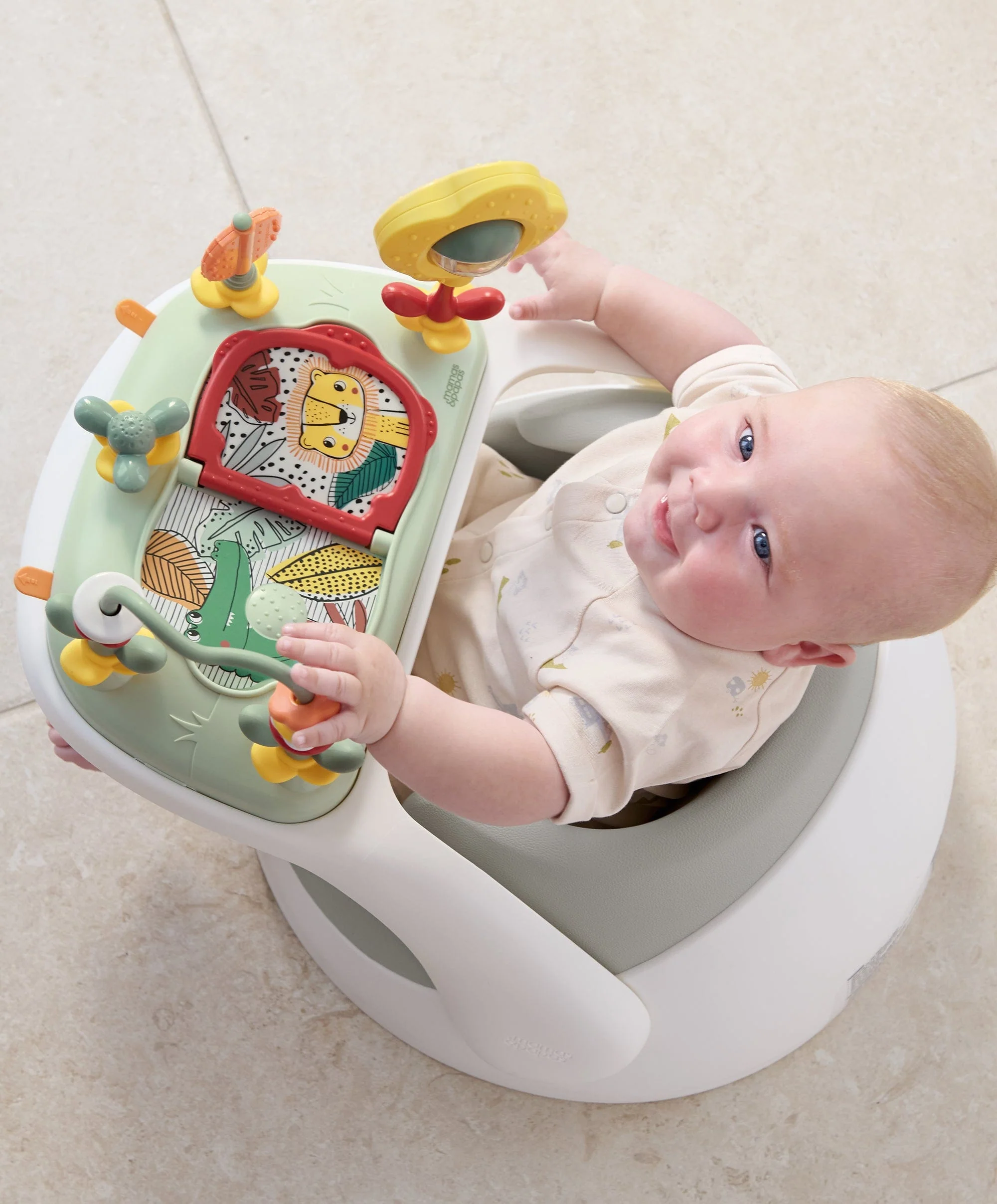 Snug Floor Seat with Activity Tray - Pebble Grey - Image 8
