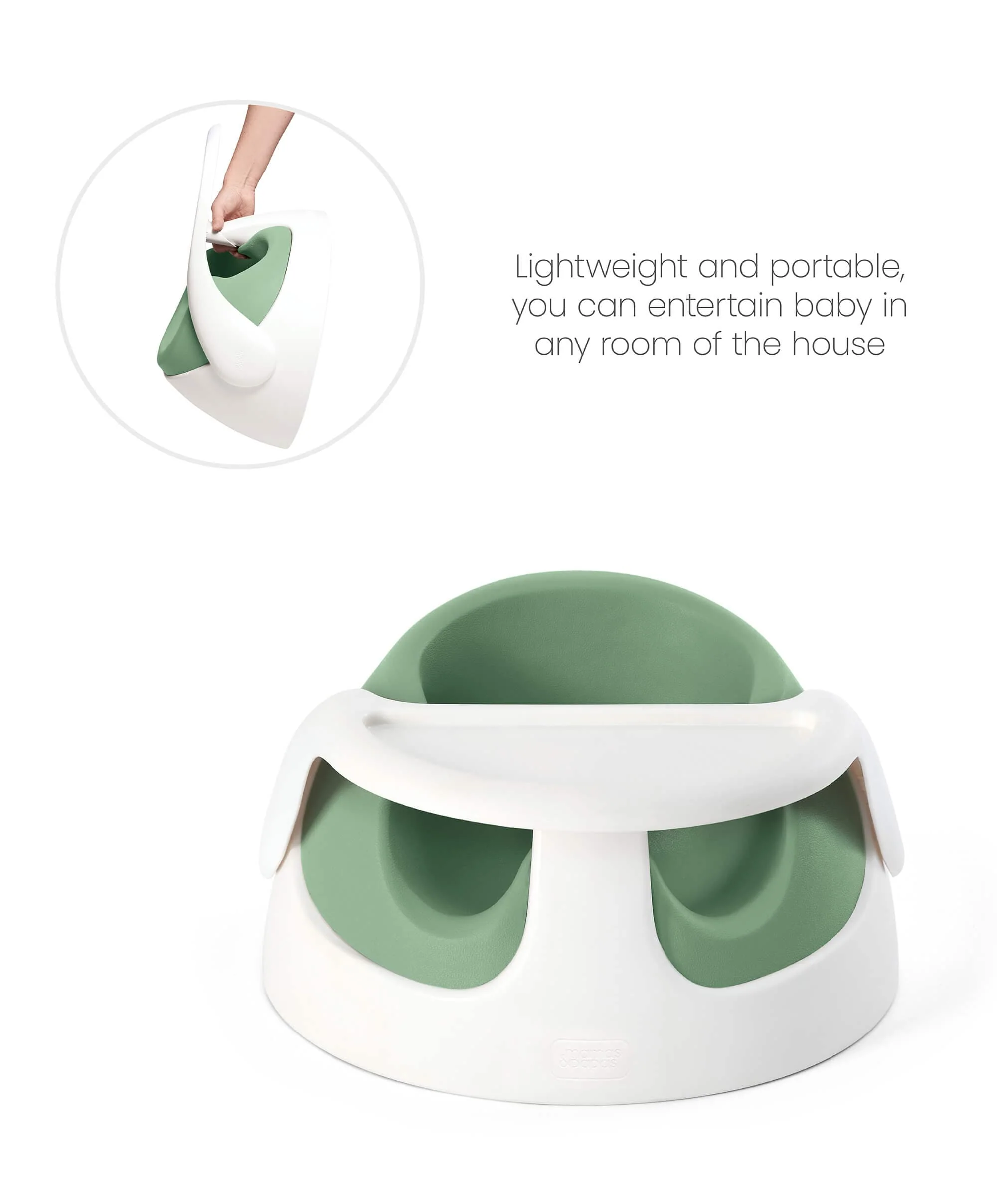 Snug Floor Seat with Activity Tray - Eucalyptus - Image 6