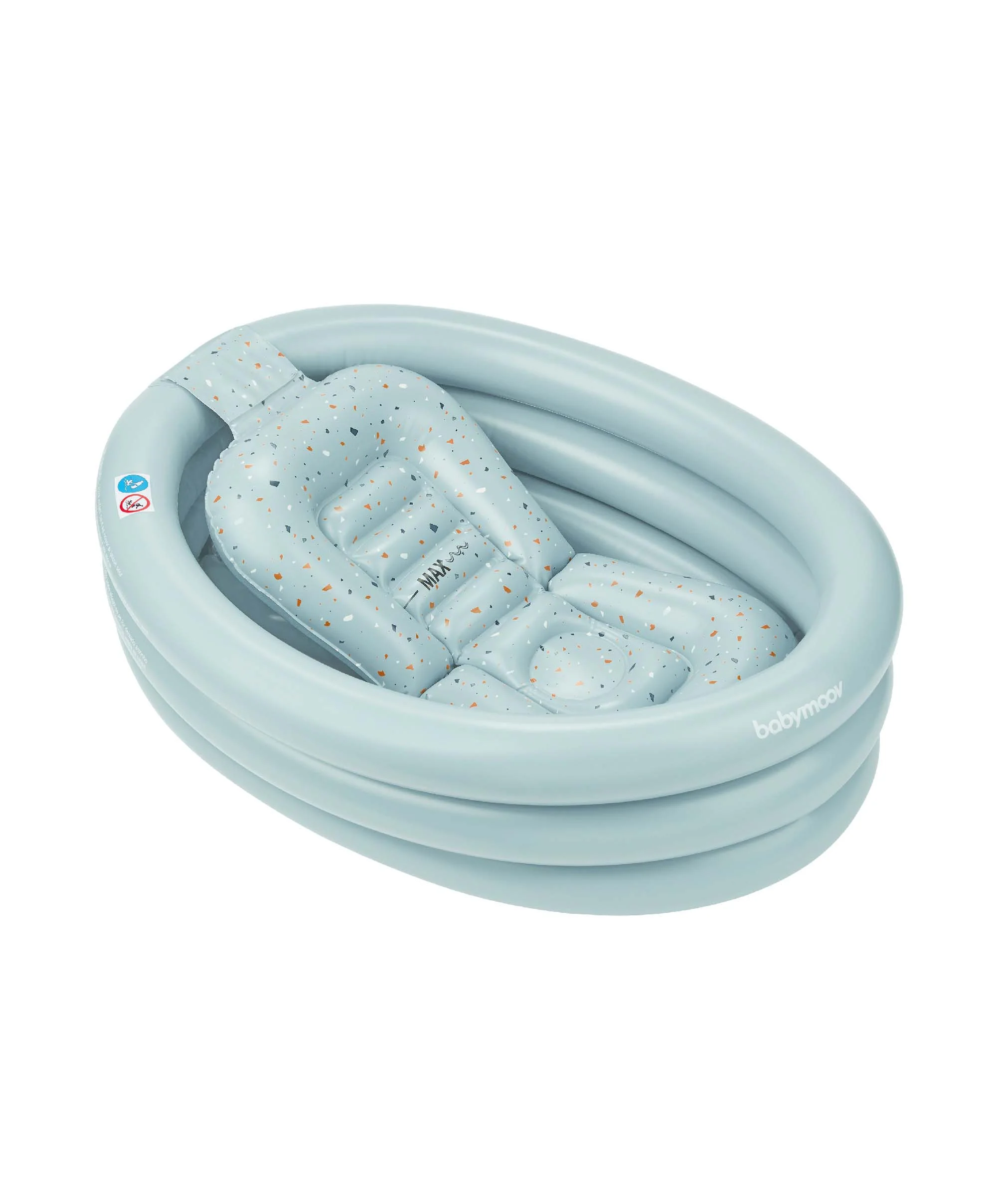 Babymoov 2-in-1 Inflatable Bath Tub & Paddling Pool - Blue - Image 2