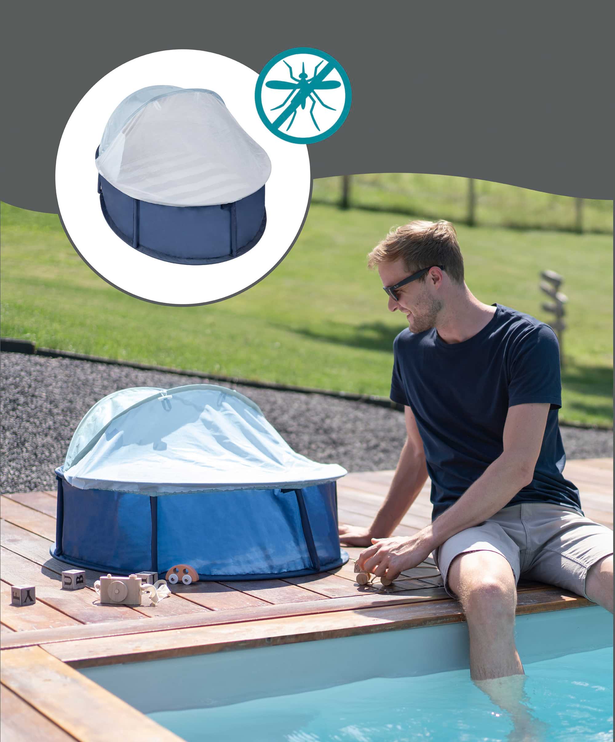 Babymoov Babyni Anti-UV Tent Playpen UPF 50+ - Mariniere - Image 4