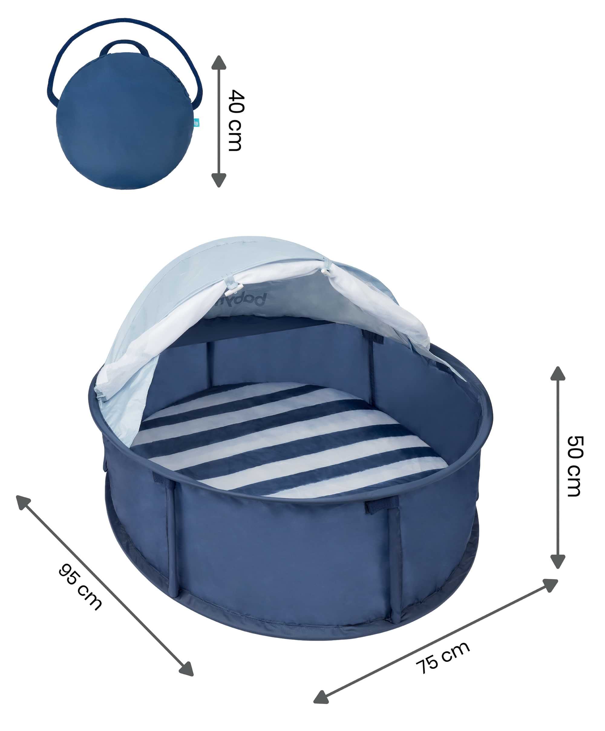 Babymoov Babyni Anti-UV Tent Playpen UPF 50+ - Mariniere - Image 8