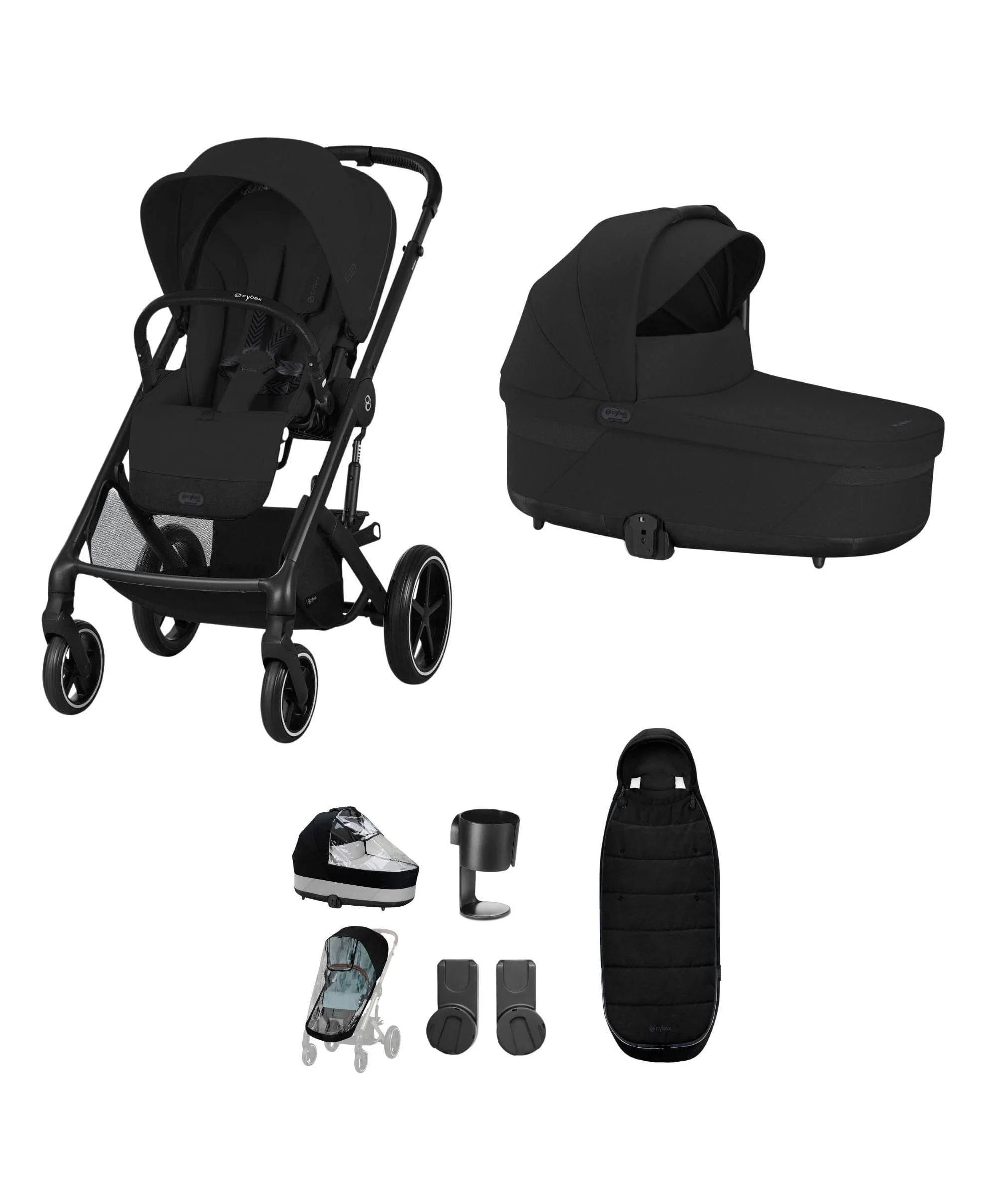 Cybex Balios Pushchair Bundle (5 Pieces) - Moon Black