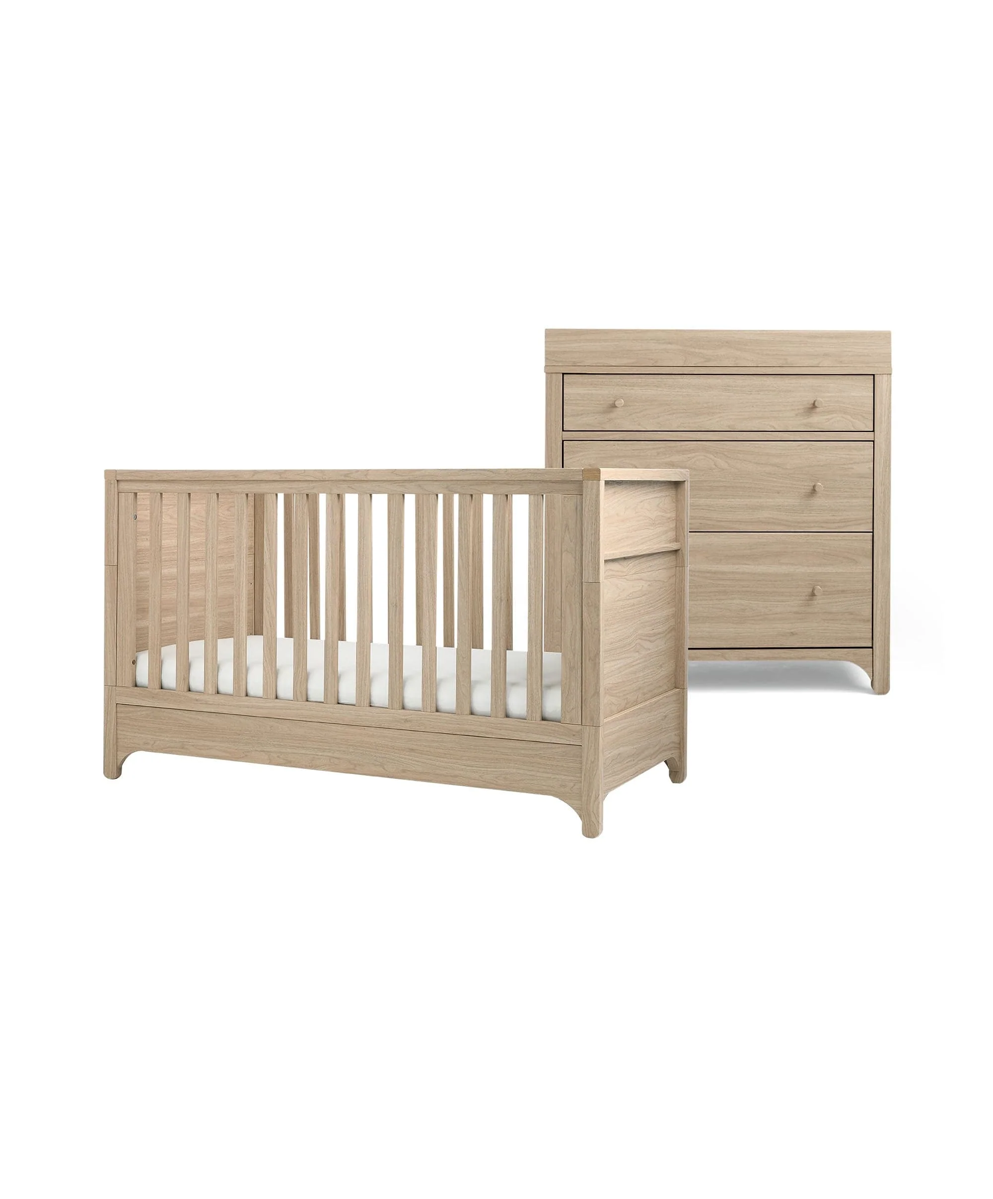 Barton 2 Piece Cotbed Set with Dresser Changer - Oak - Image 2