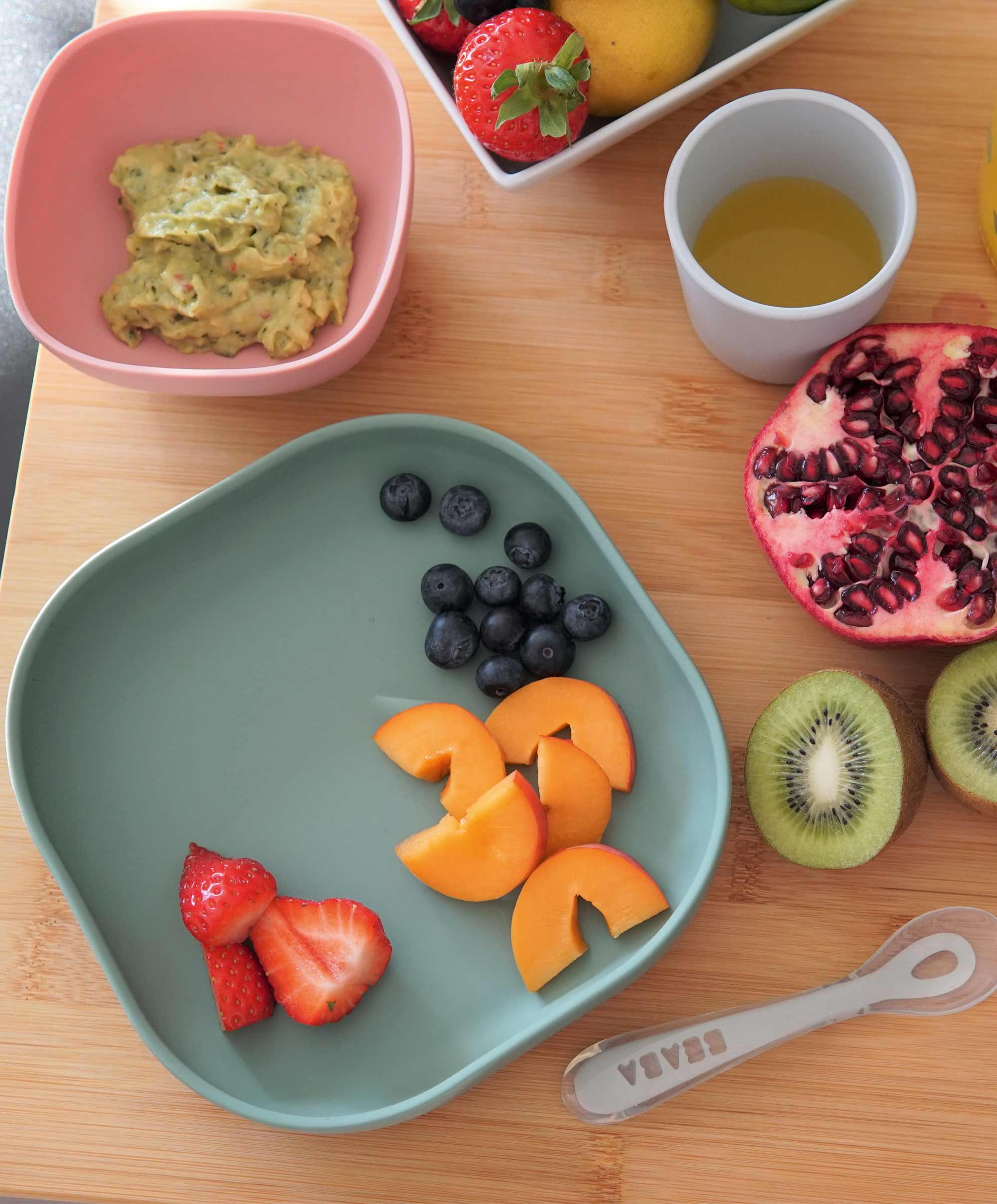 Béaba 4 Piece Silicone Meal Set - Eucalyptus - Image 5