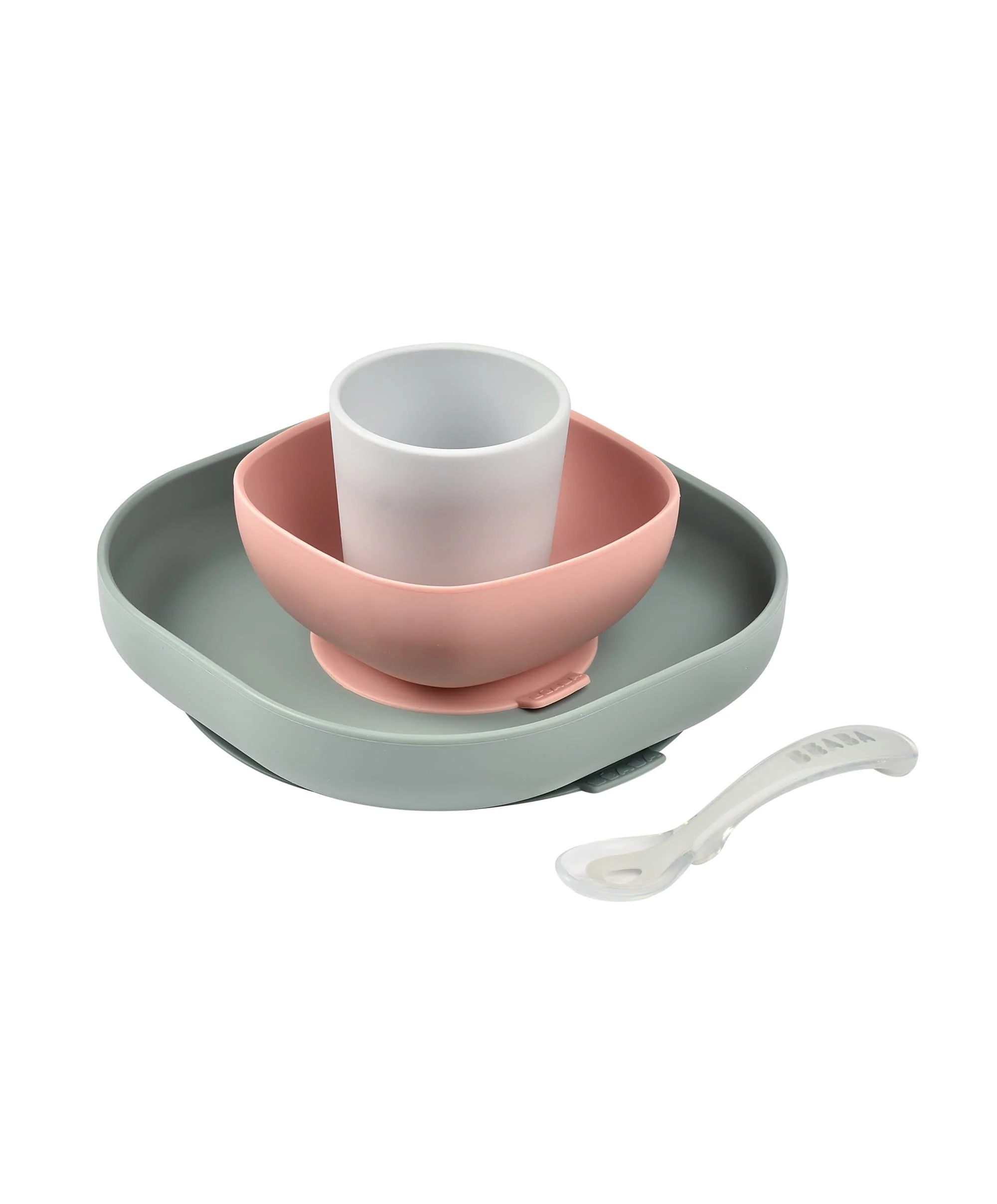 Béaba 4 Piece Silicone Meal Set - Eucalyptus - Image 7