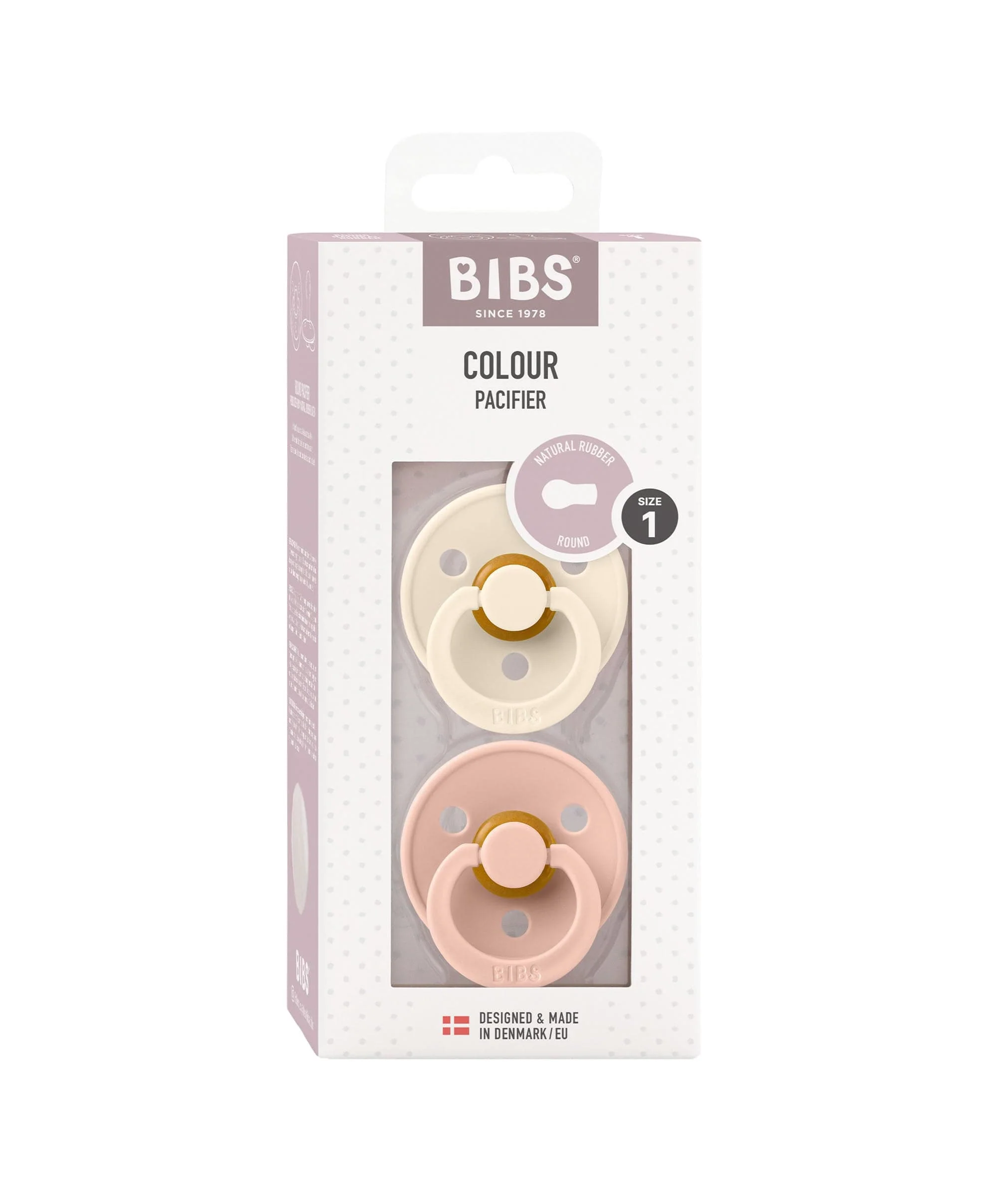 BIBS Dummies Bundle Size 1 (3 Pieces) – Blush - Image 3