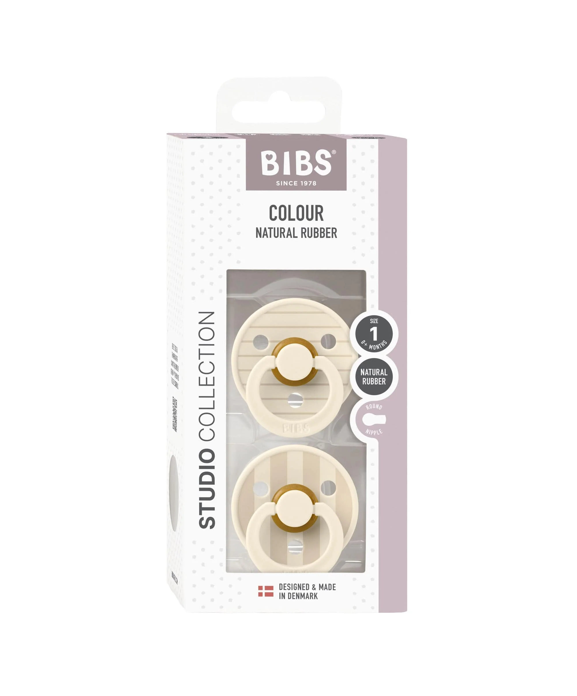 BIBS Pacifier Studio Colour (2 Pack) Ivory/Vanilla - Image 3