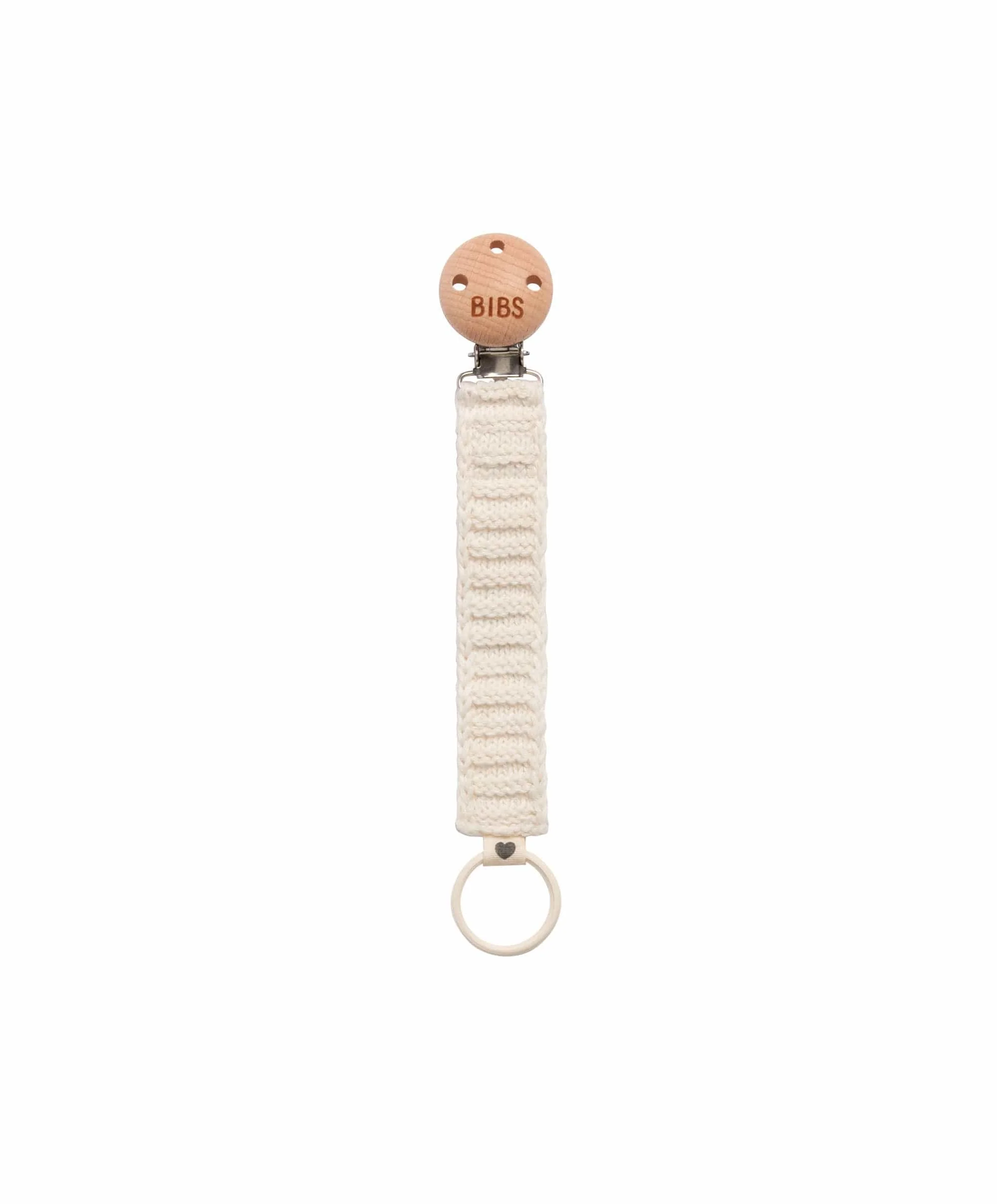 BIBS Pacifier Clip - Knitted Ivory