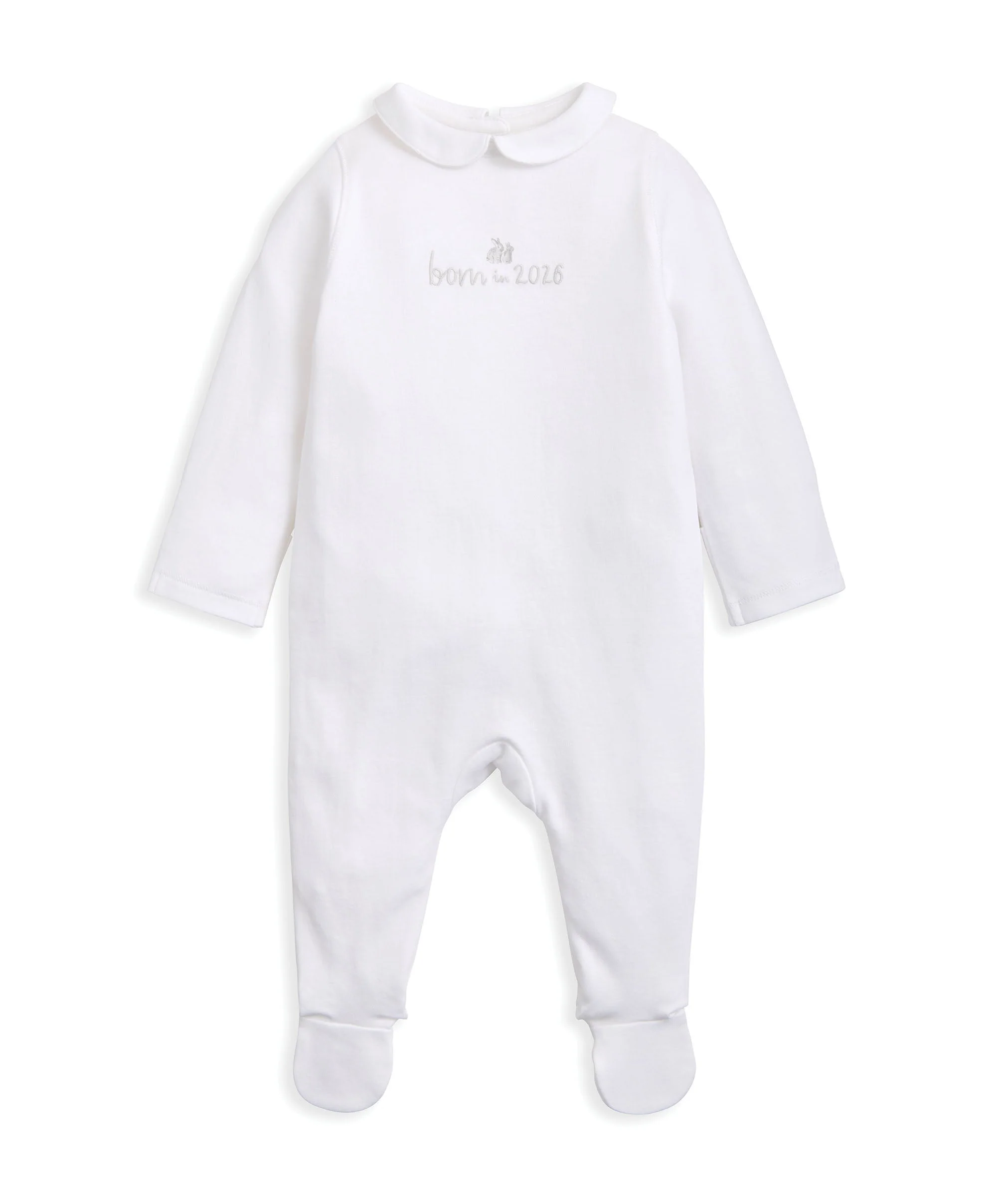 Born in 2026 Embroidered All In One White - Image 3