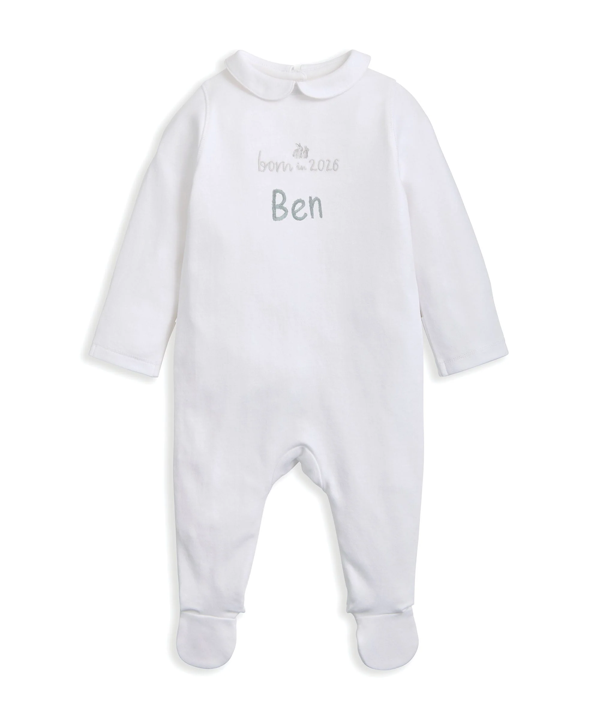 Born in 2026 Embroidered All In One White - Image 4