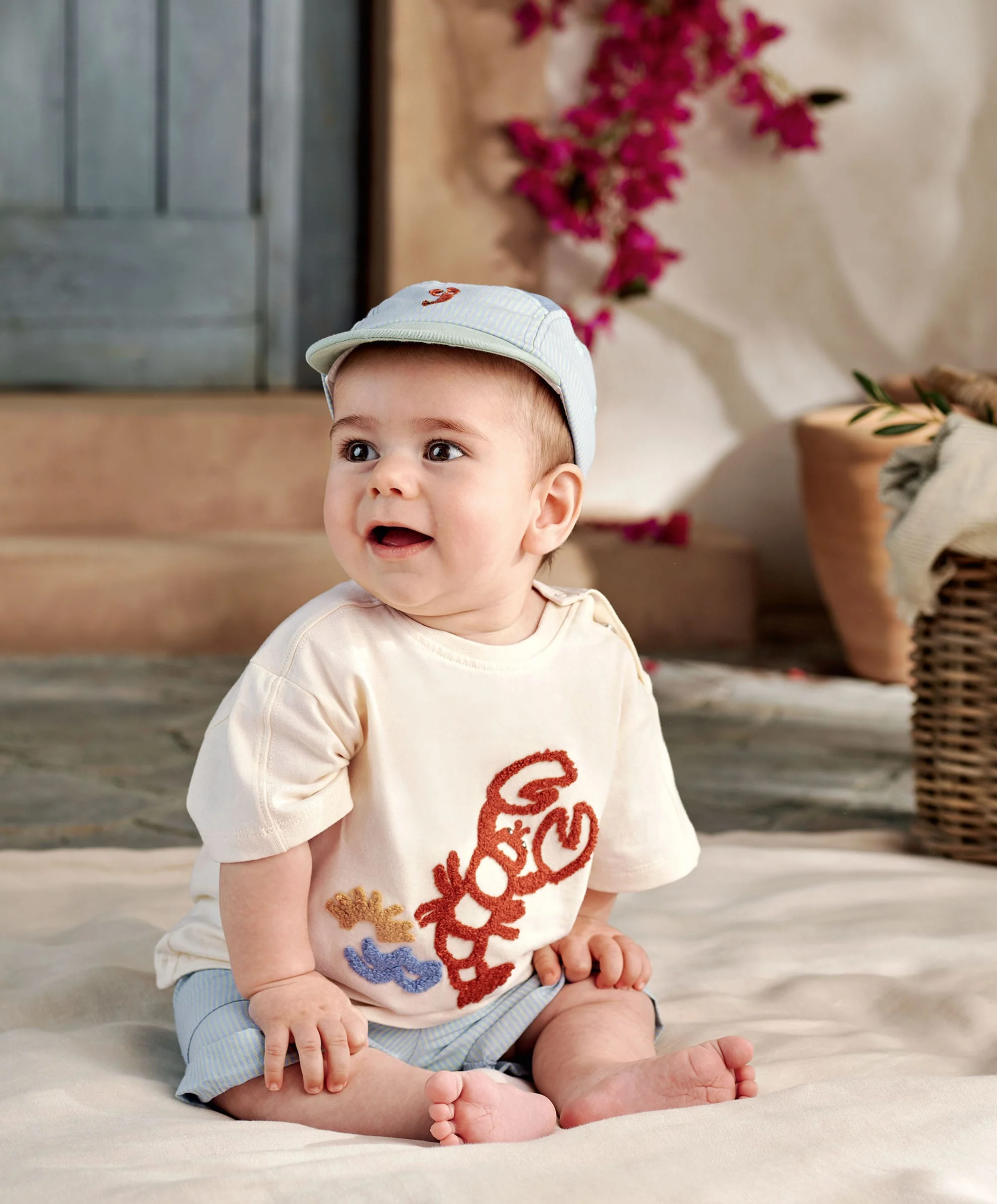Lobster T-Shirt & Shorts Outfit Set