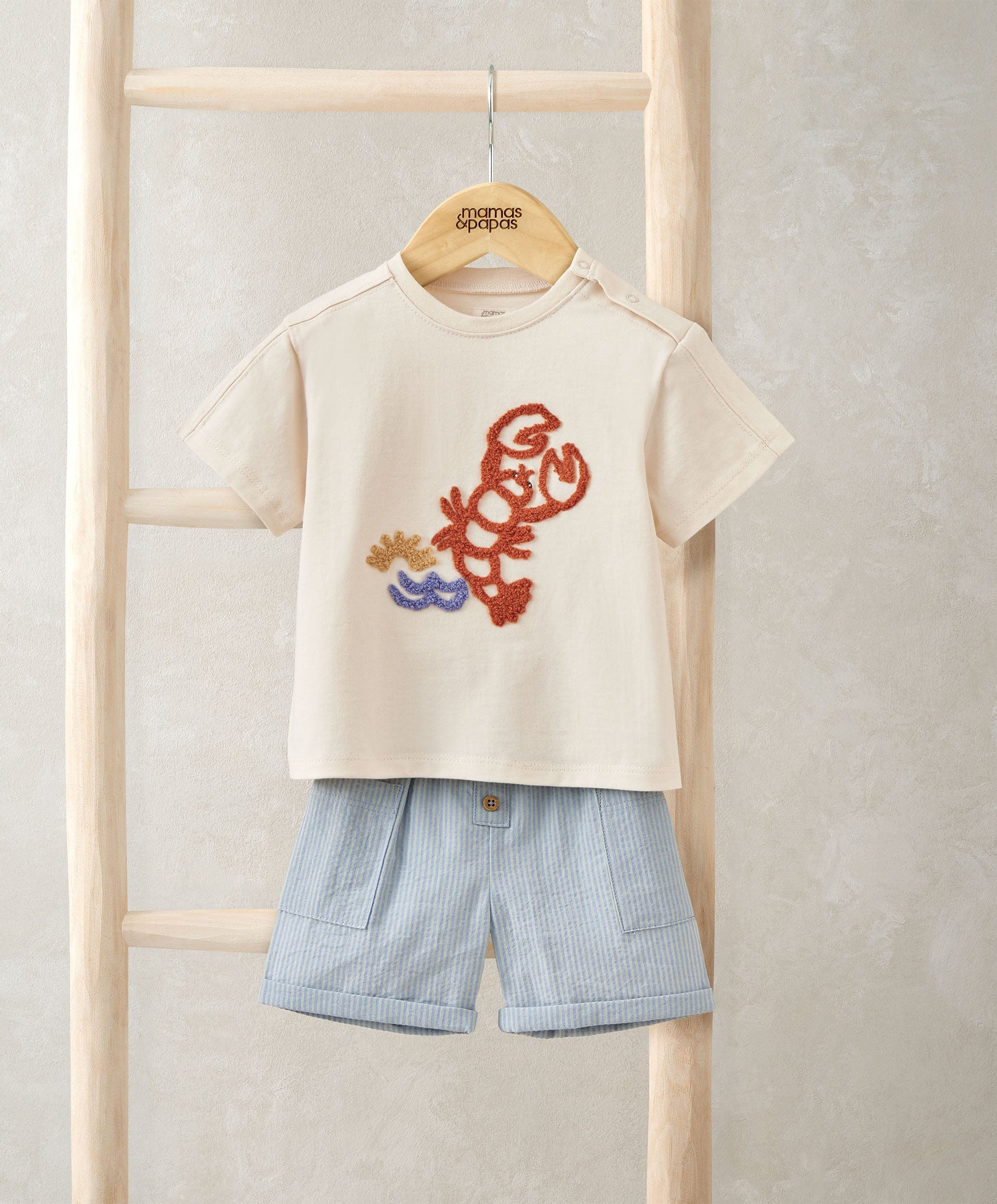 Lobster T-Shirt & Shorts Outfit Set - Image 2