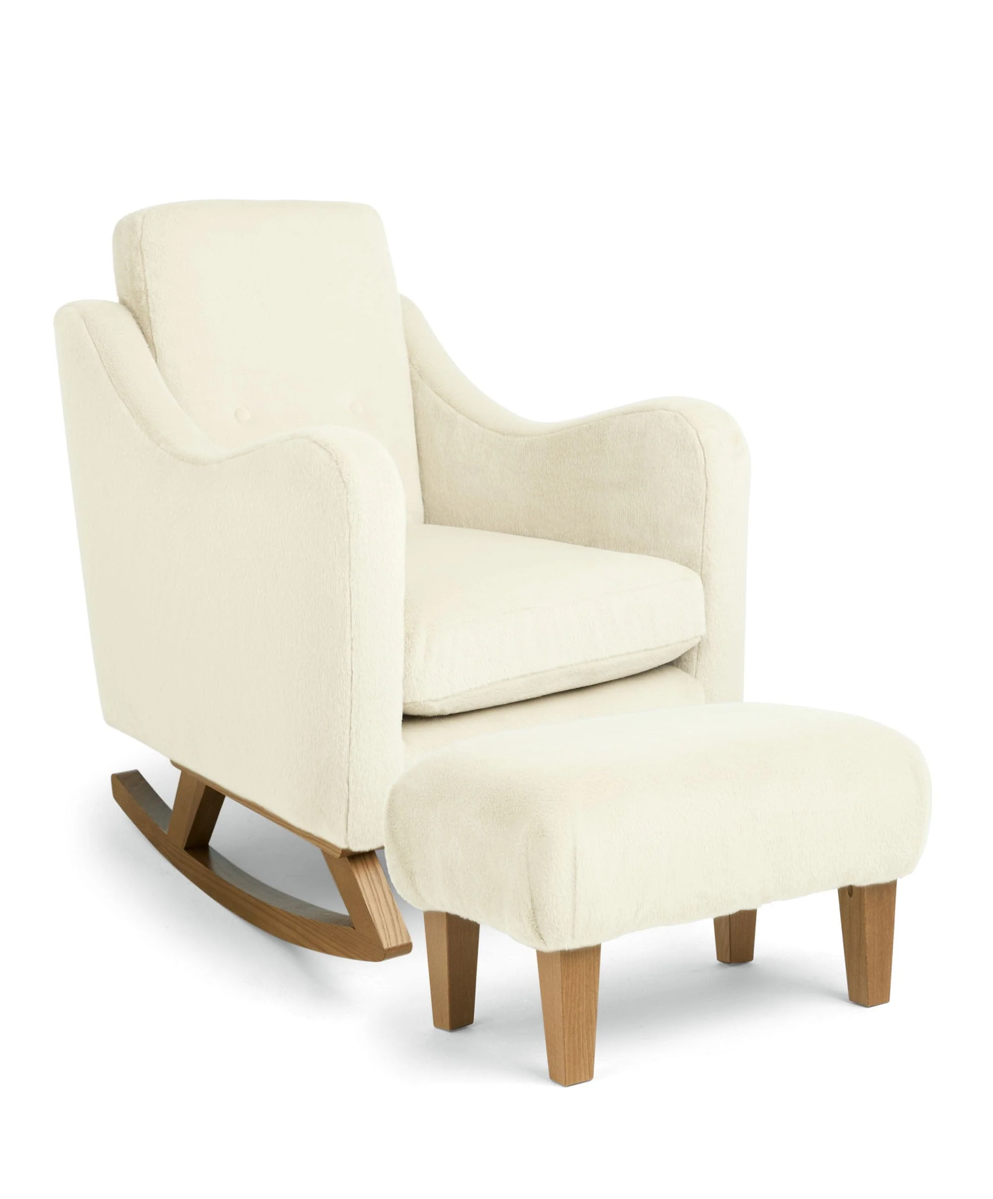 Bowdon Nursing Chair & Footstool Set - Feather Sherpa