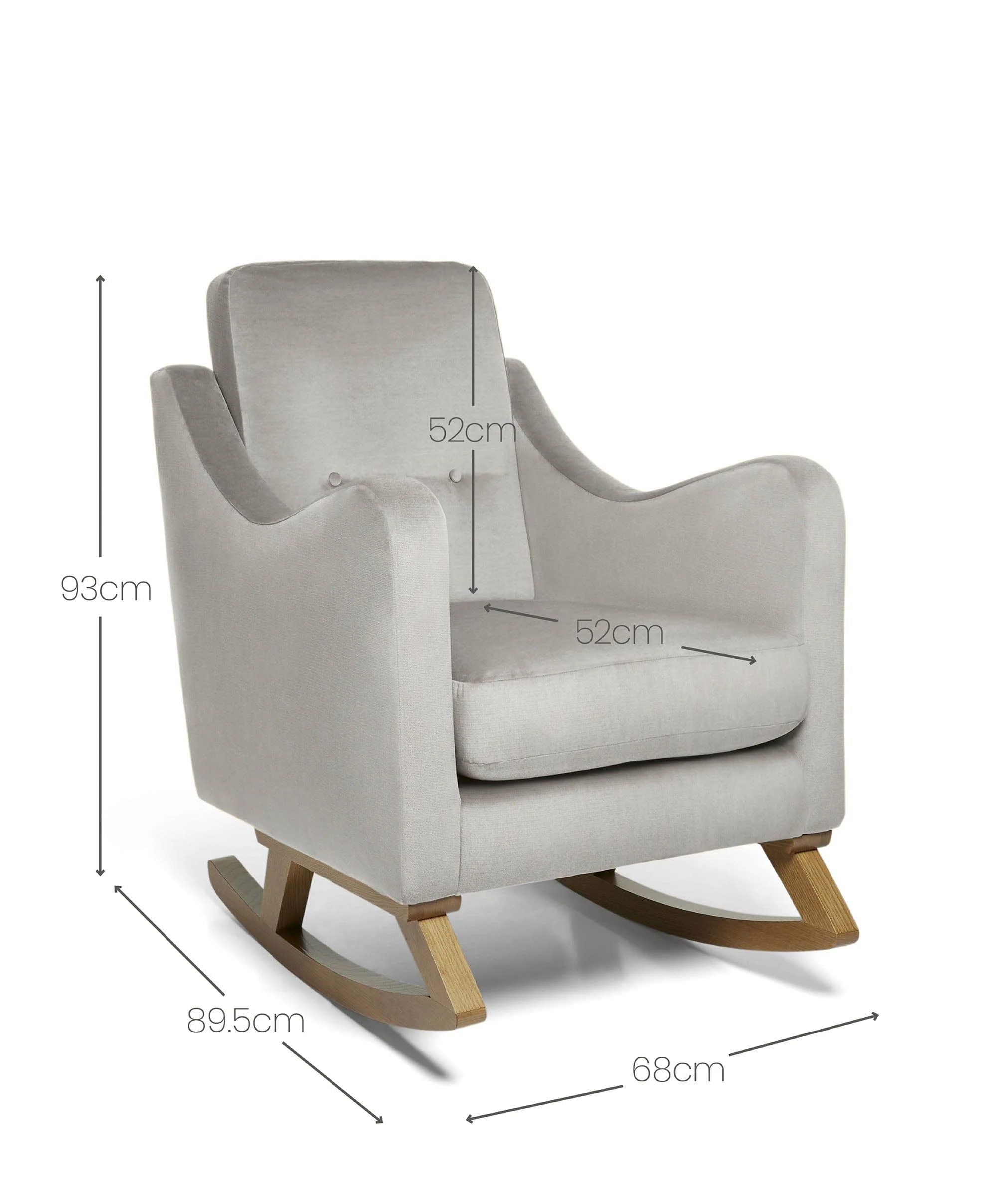 Bowdon Nursing Chair - Silver Woven - Image 15