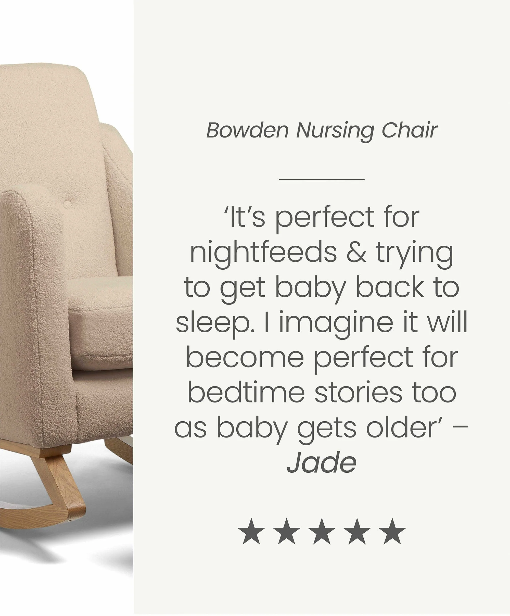 Bowdon Nursing Chair - Silver Woven - Image 16