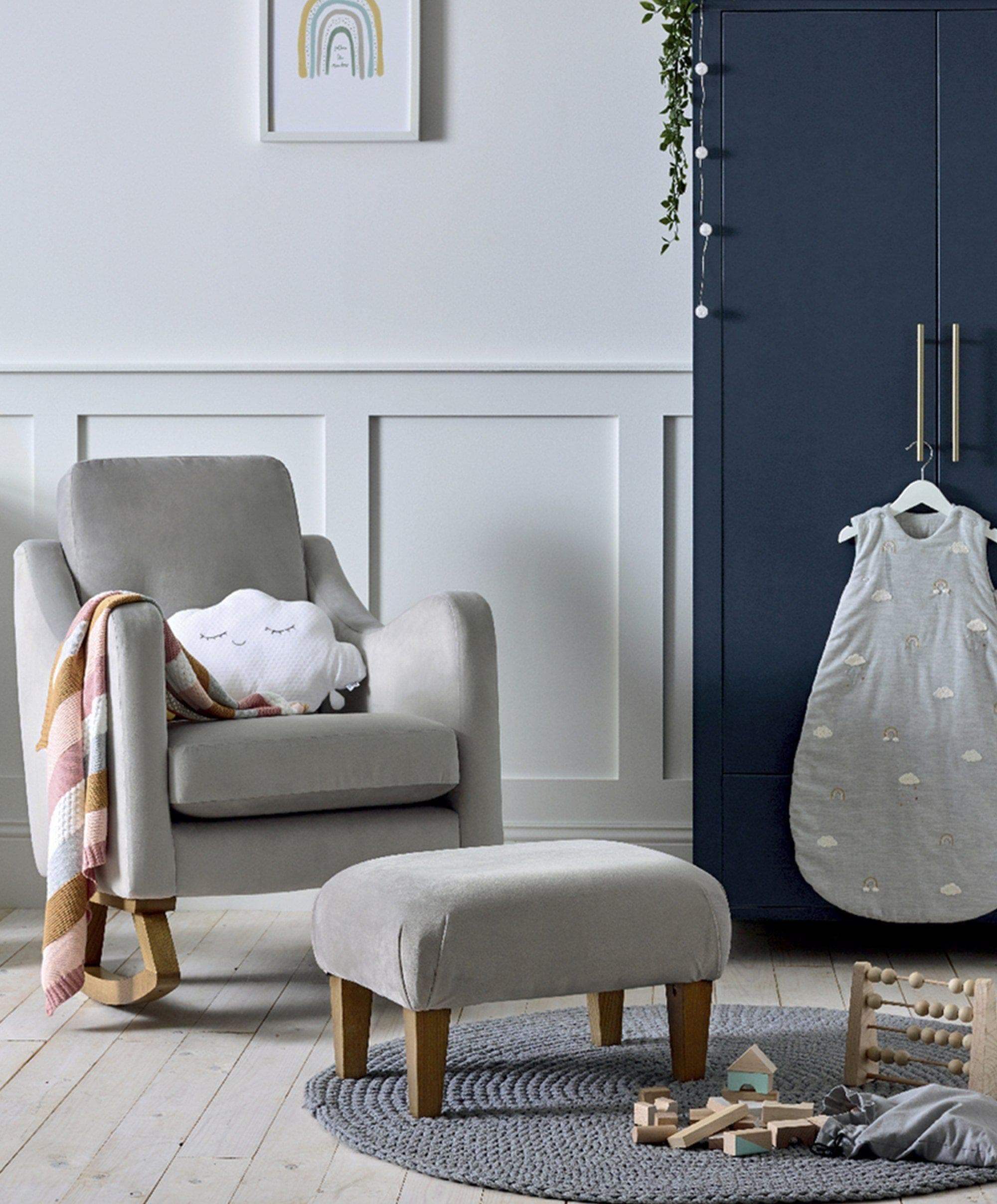 Bowdon Nursing Chair - Silver Woven - Image 6