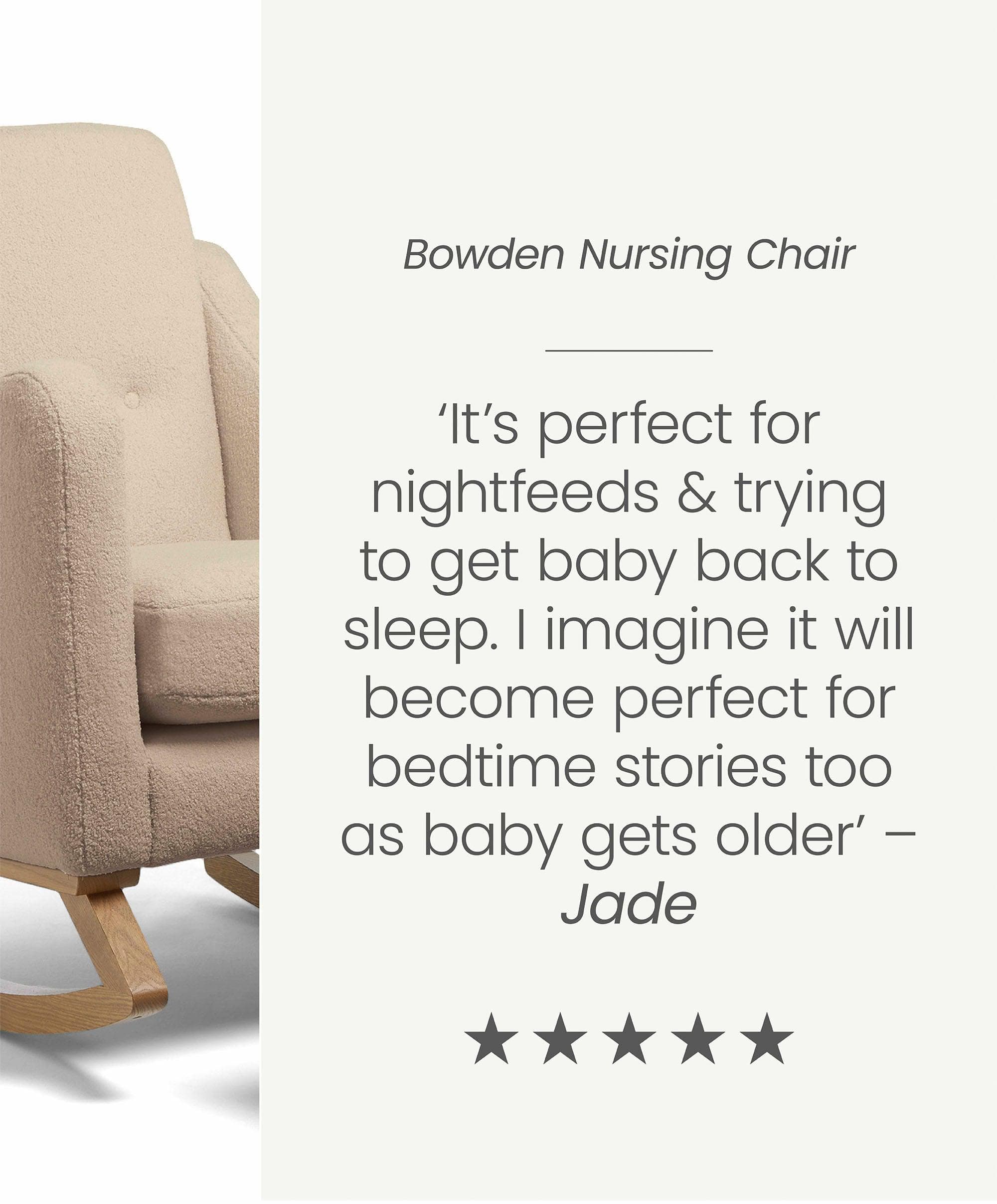 Bowdon Nursing Chair - Silver Woven - Image 8