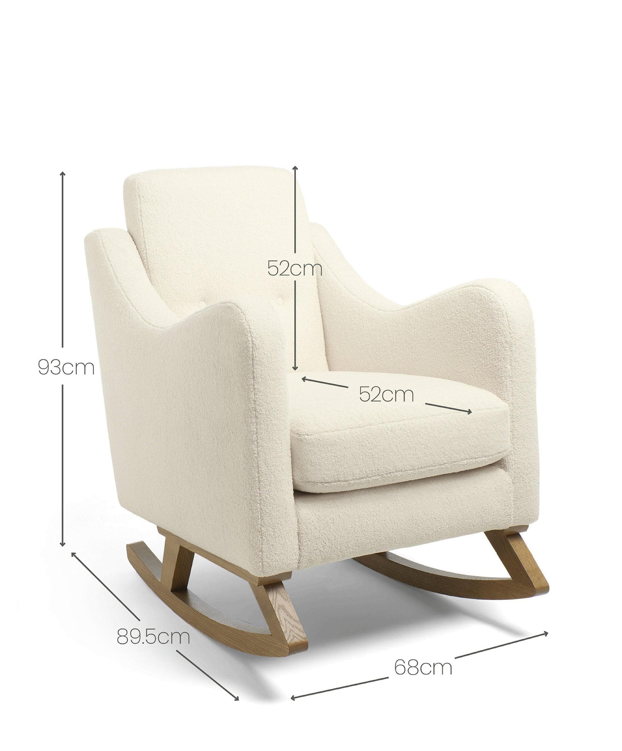 Bowdon Nursing Chair - Off White Boucle - Image 8