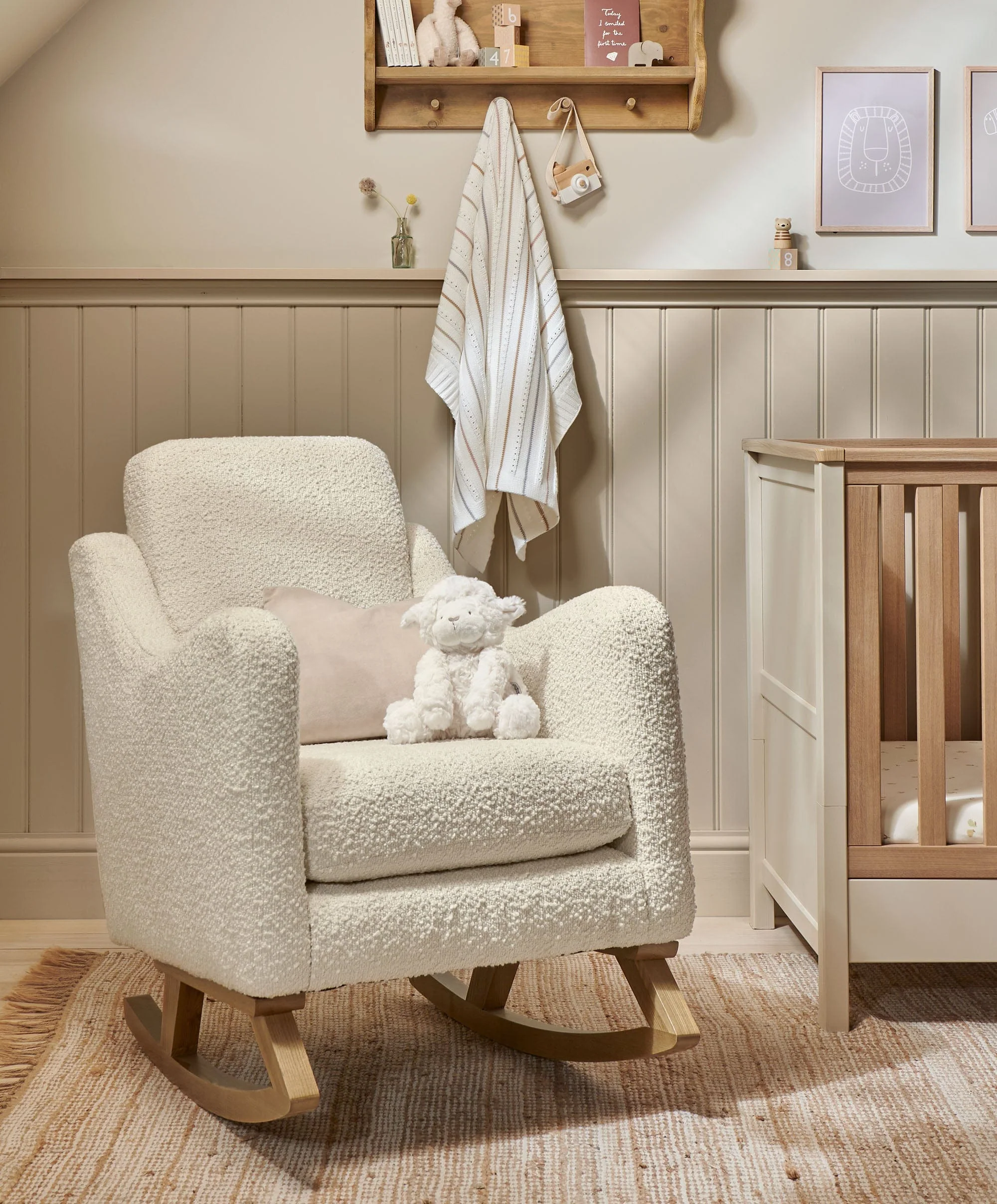 Bowdon Nursing Chair - Oyster Chenille Boucle