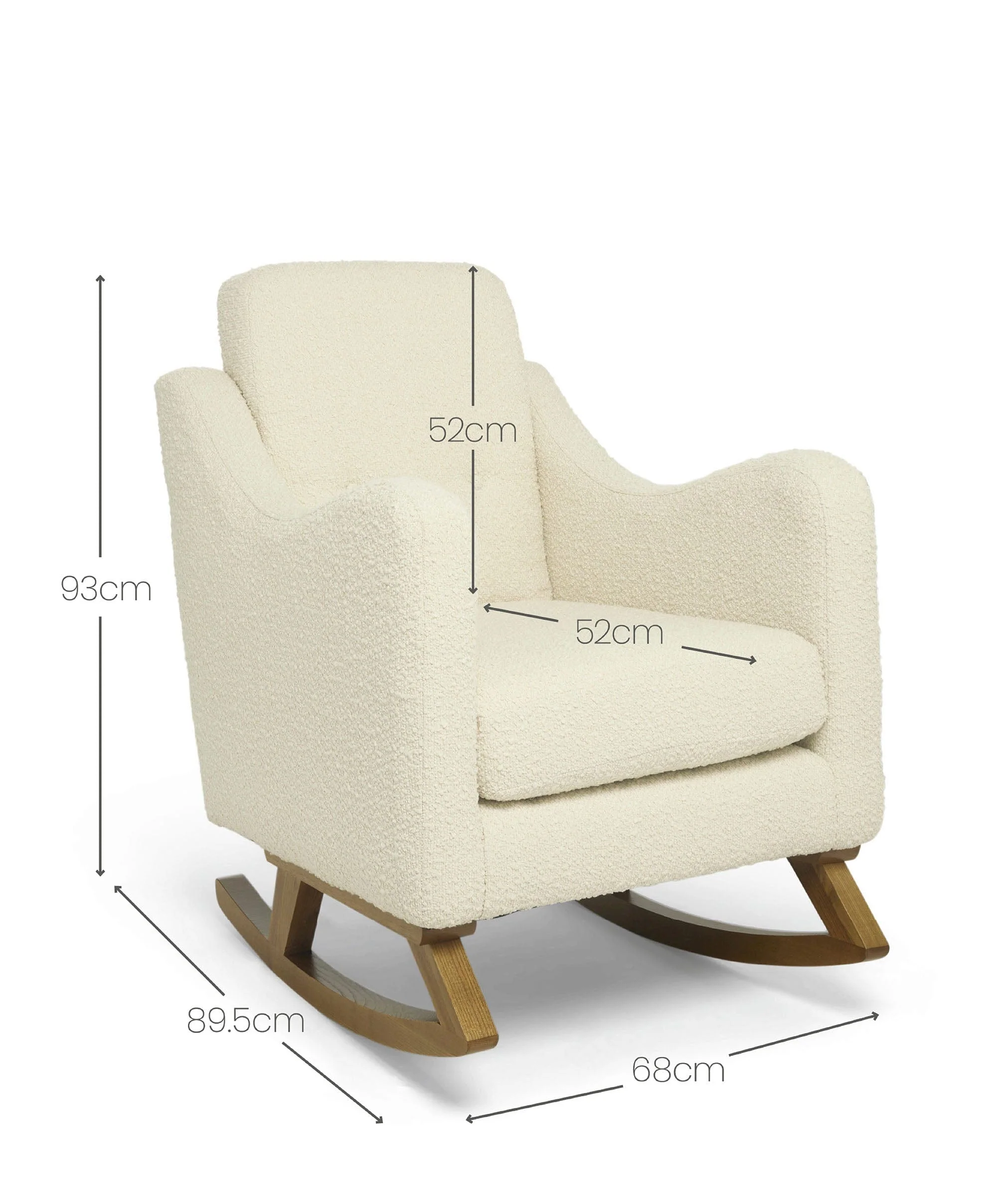 Bowdon Nursing Chair - Oyster Chenille Boucle - Image 7