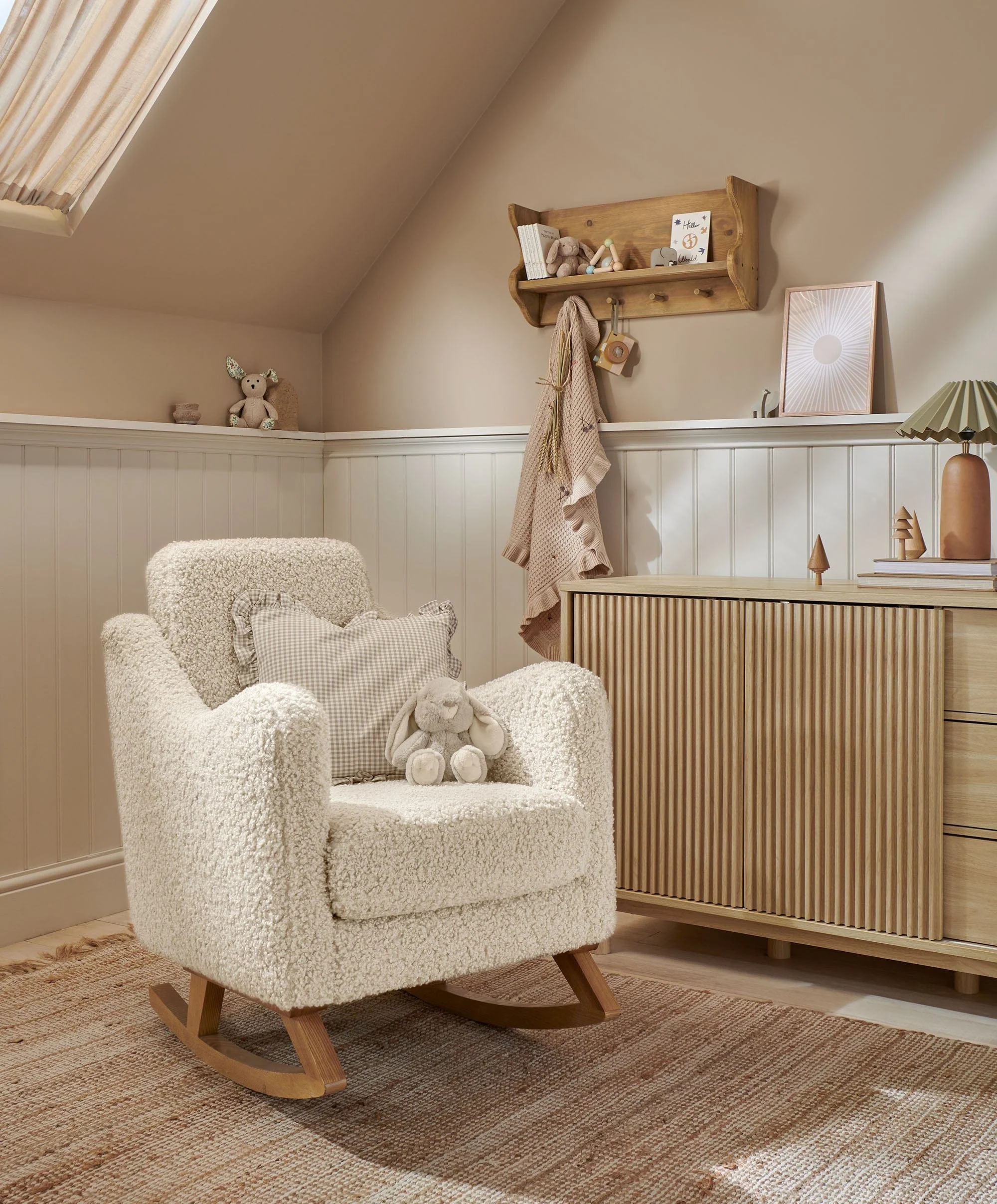 Bowdon Nursing Chair - Snow Teddy