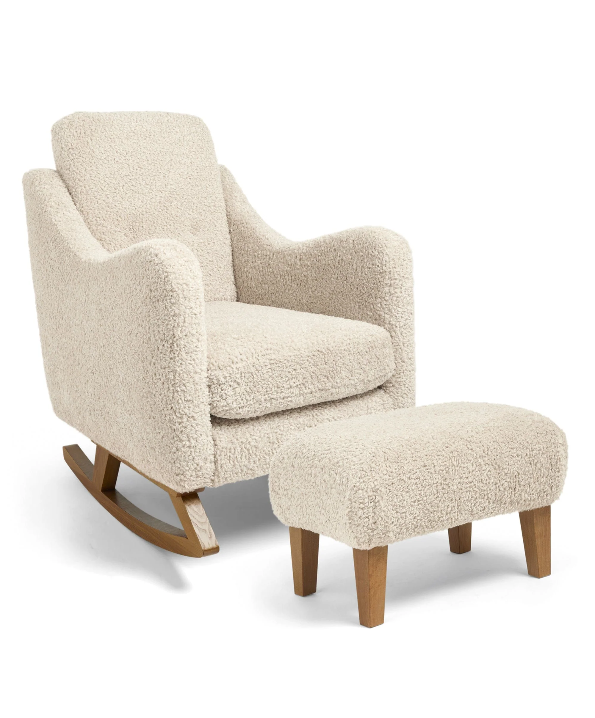 Bowdon Nursing Chair & Footstool Set - Biscuit Teddy - Image 2