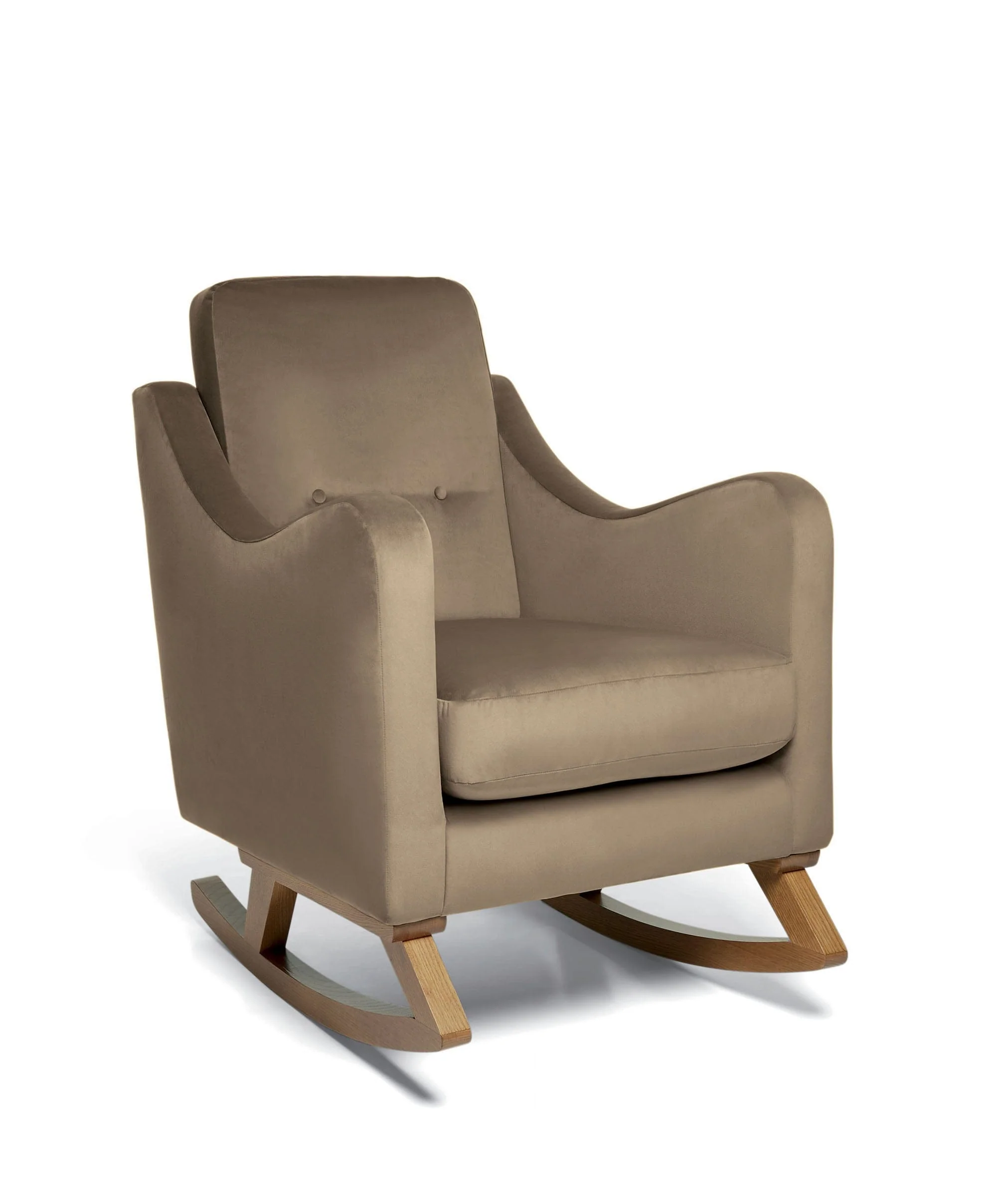 Bowdon Nursing Chair & Footstool - Mocha Velvet - Image 2