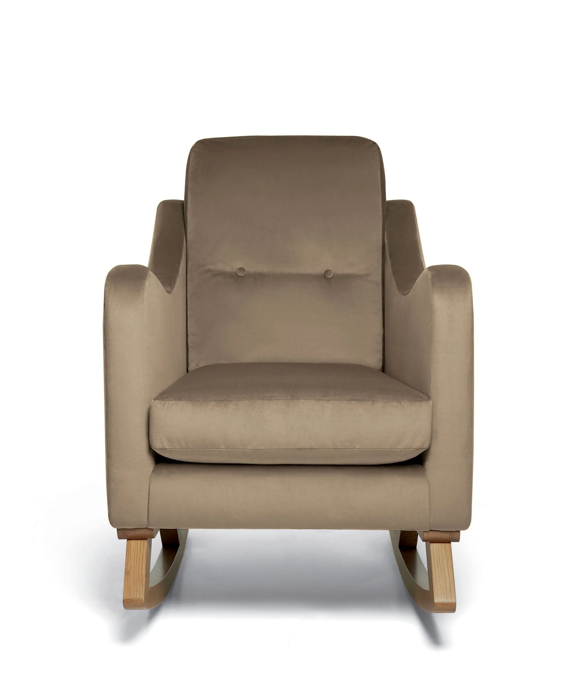 Bowdon Nursing Chair & Footstool - Mocha Velvet - Image 4