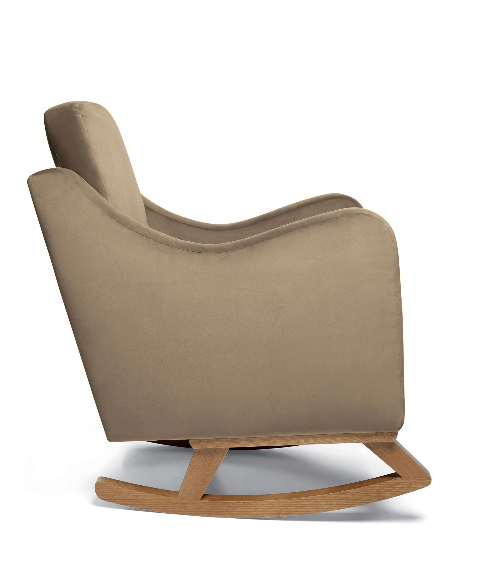 Bowdon Nursing Chair & Footstool - Mocha Velvet - Image 5