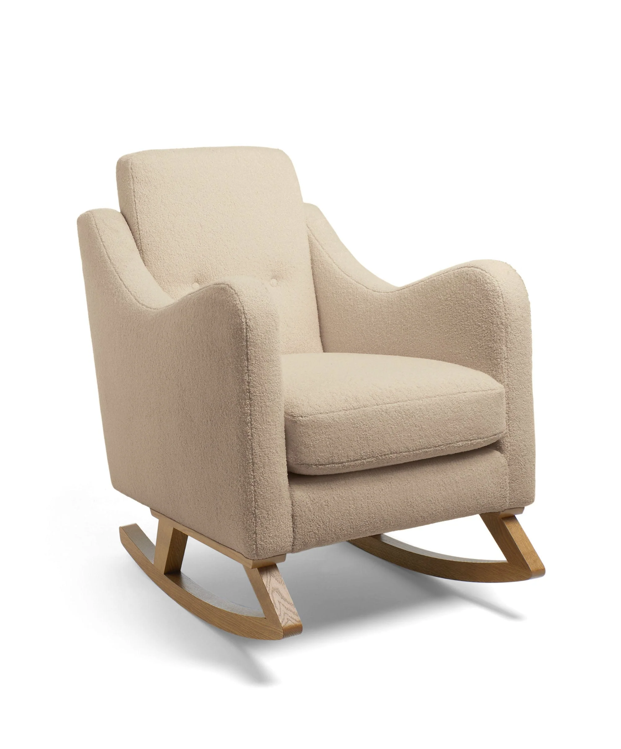 Bowdon Nursing Chair & Footstool Set - Oatmeal Boucle - Image 3