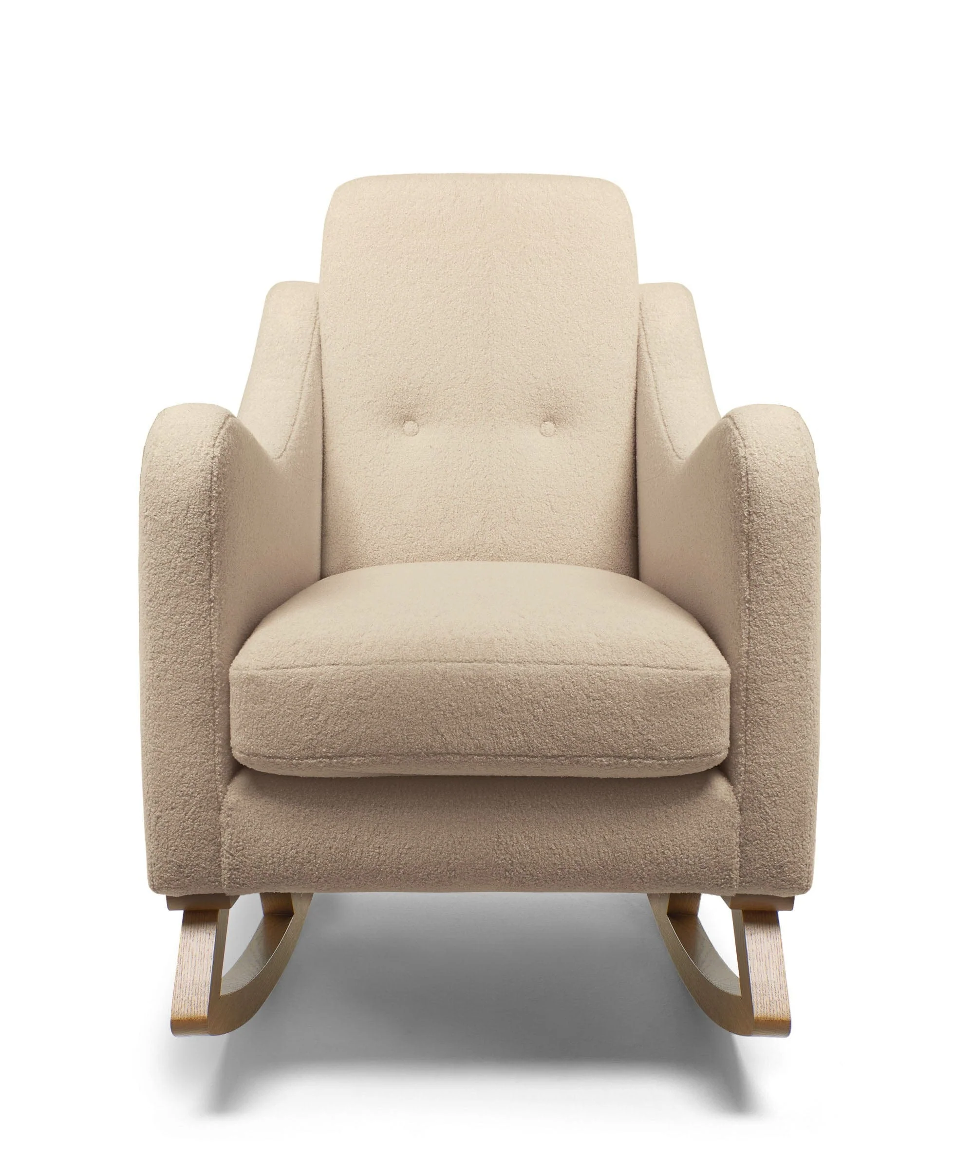 Bowdon Nursing Chair & Footstool Set - Oatmeal Boucle - Image 4