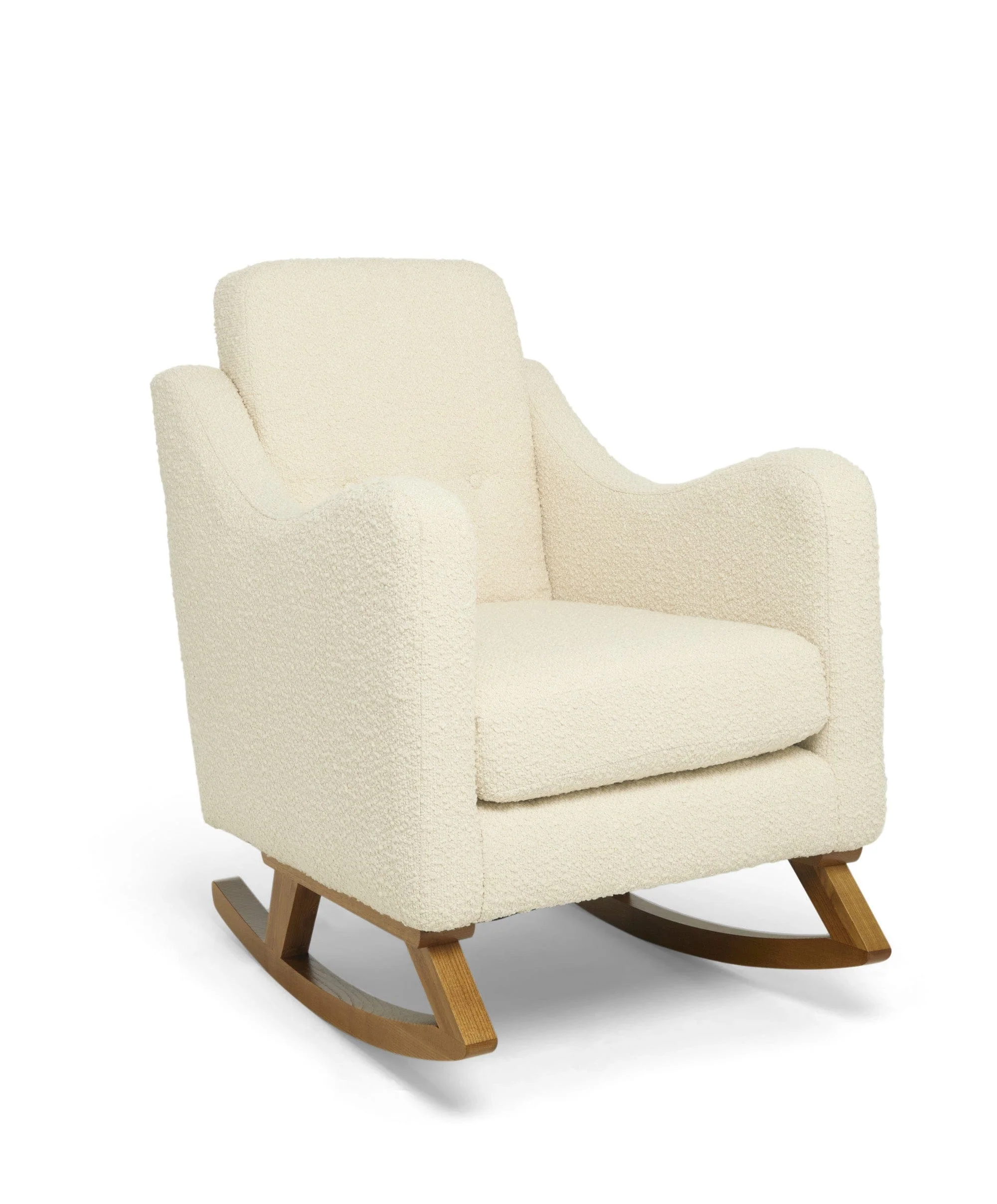 Bowdon Nursing Chair & Footstool Set - Oyster Chenille Boucle - Image 3