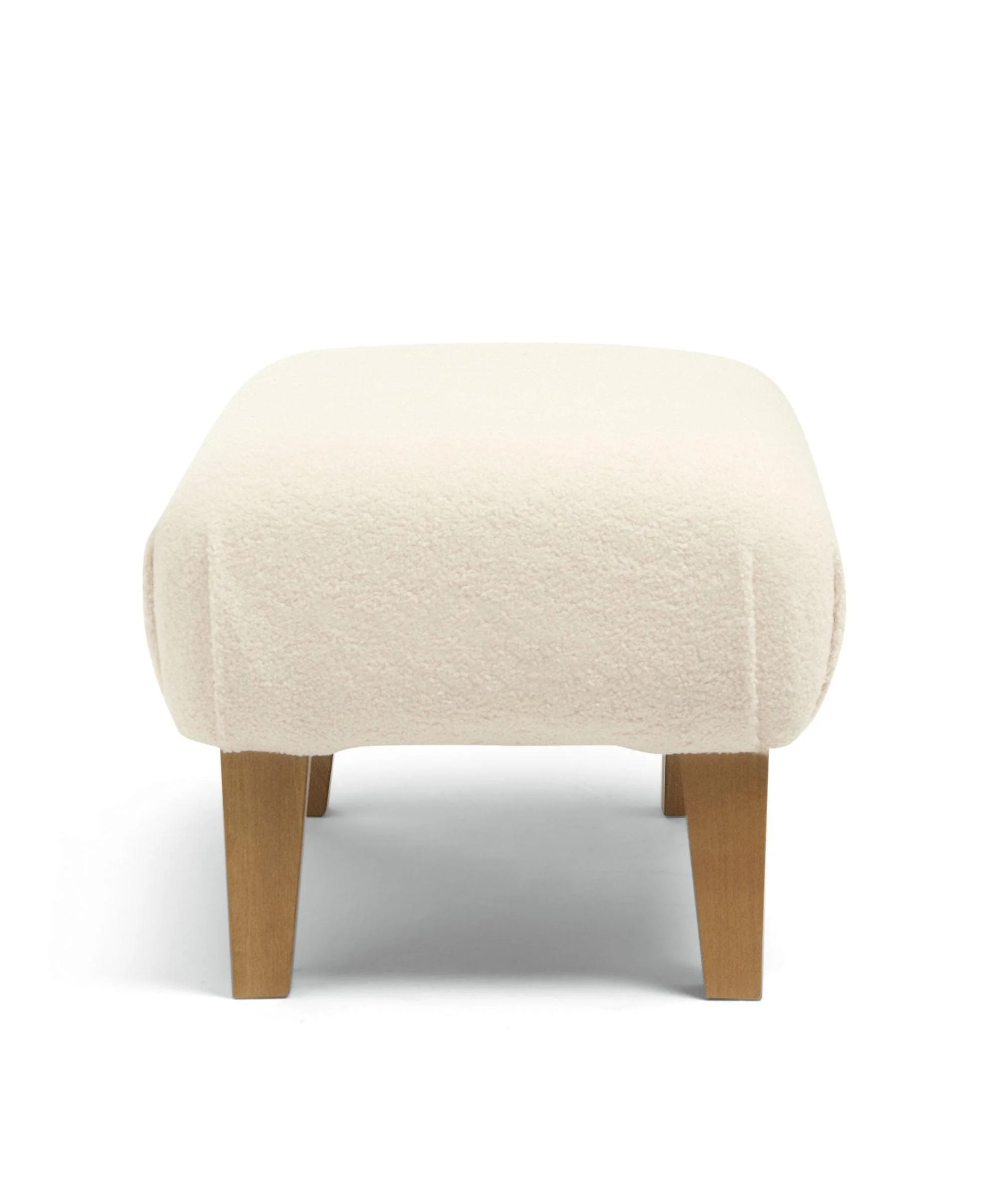 Bowdon Nursing Chair & Footstool Set - Off White Boucle - Image 7