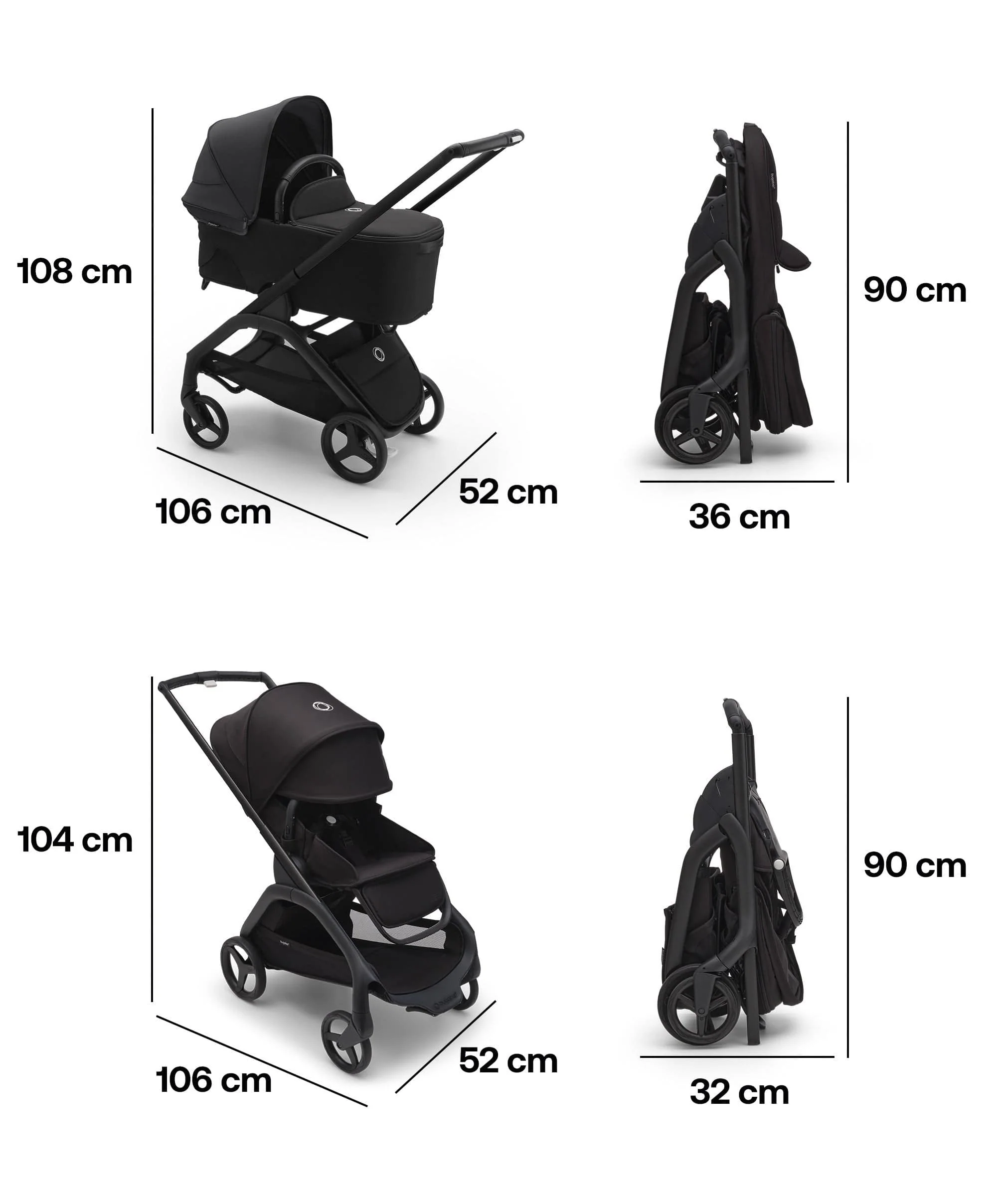 Bugaboo Dragonfly Complete Stroller - Forest Green - Image 12