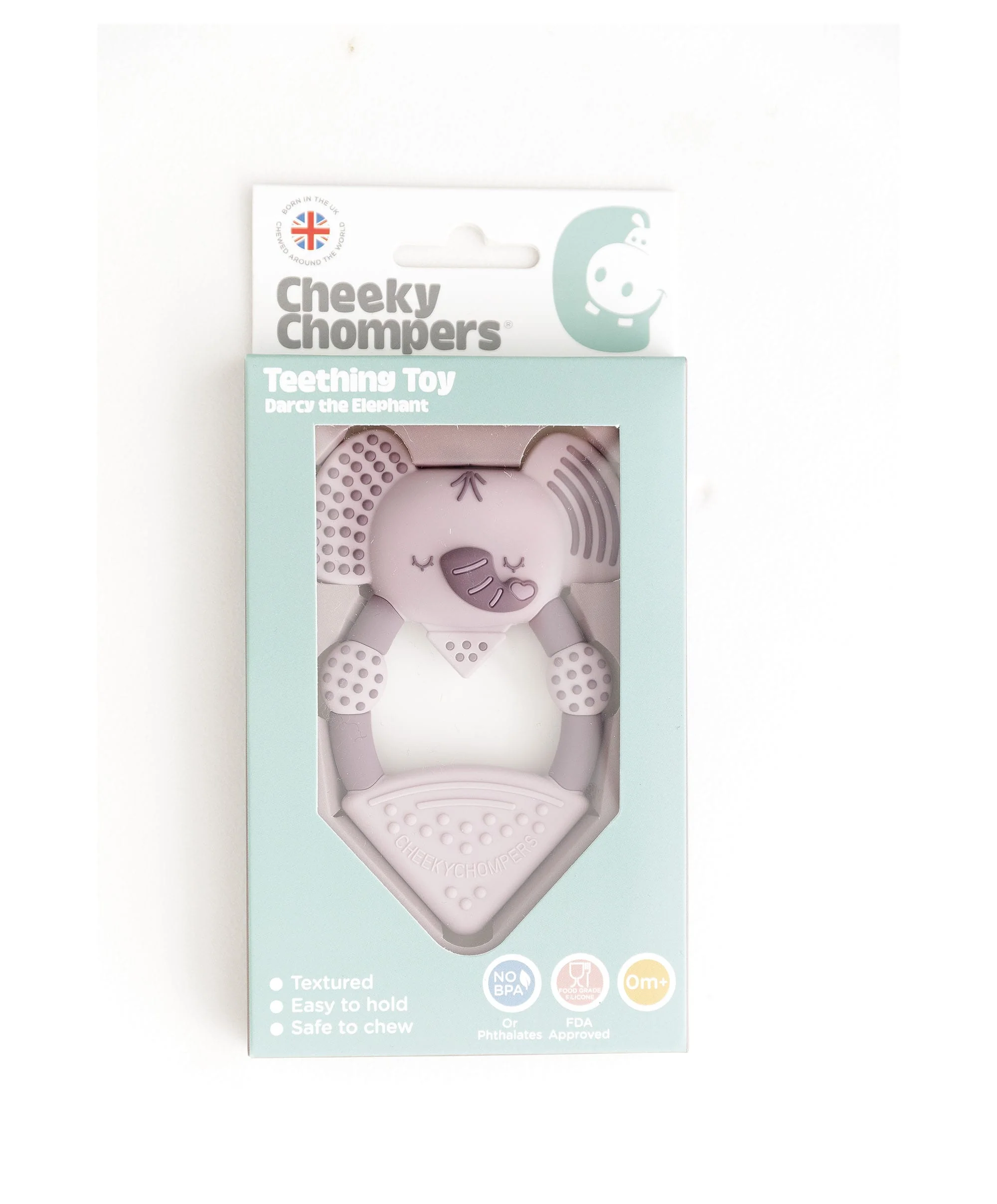 Cheeky Chompers Darcy the Elephant Teether - Dusky pink - Image 5