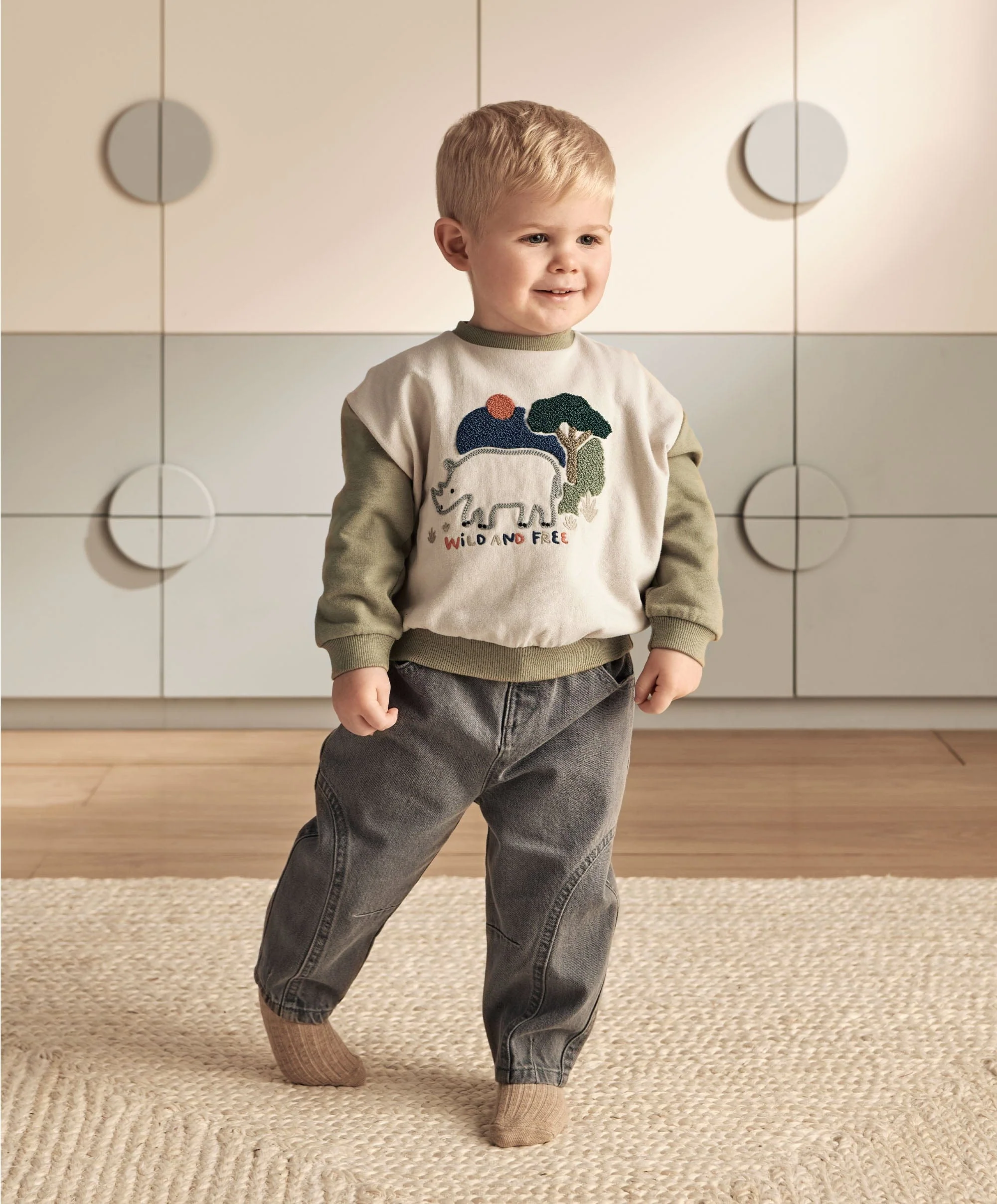 Charcoal Barrel Leg Jeans - Image 2