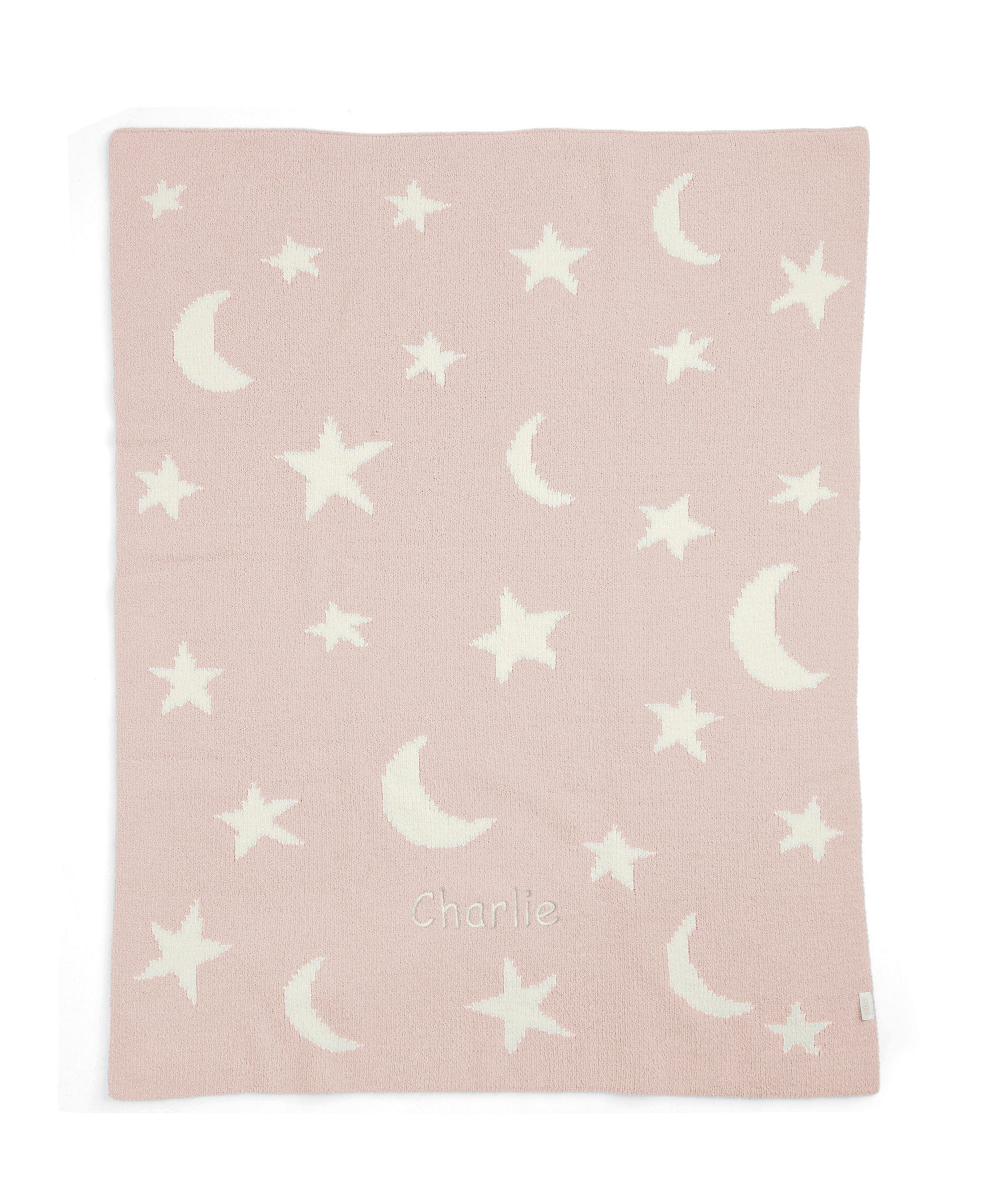 Chenille Blanket - Pink Moon/Star - Image 5
