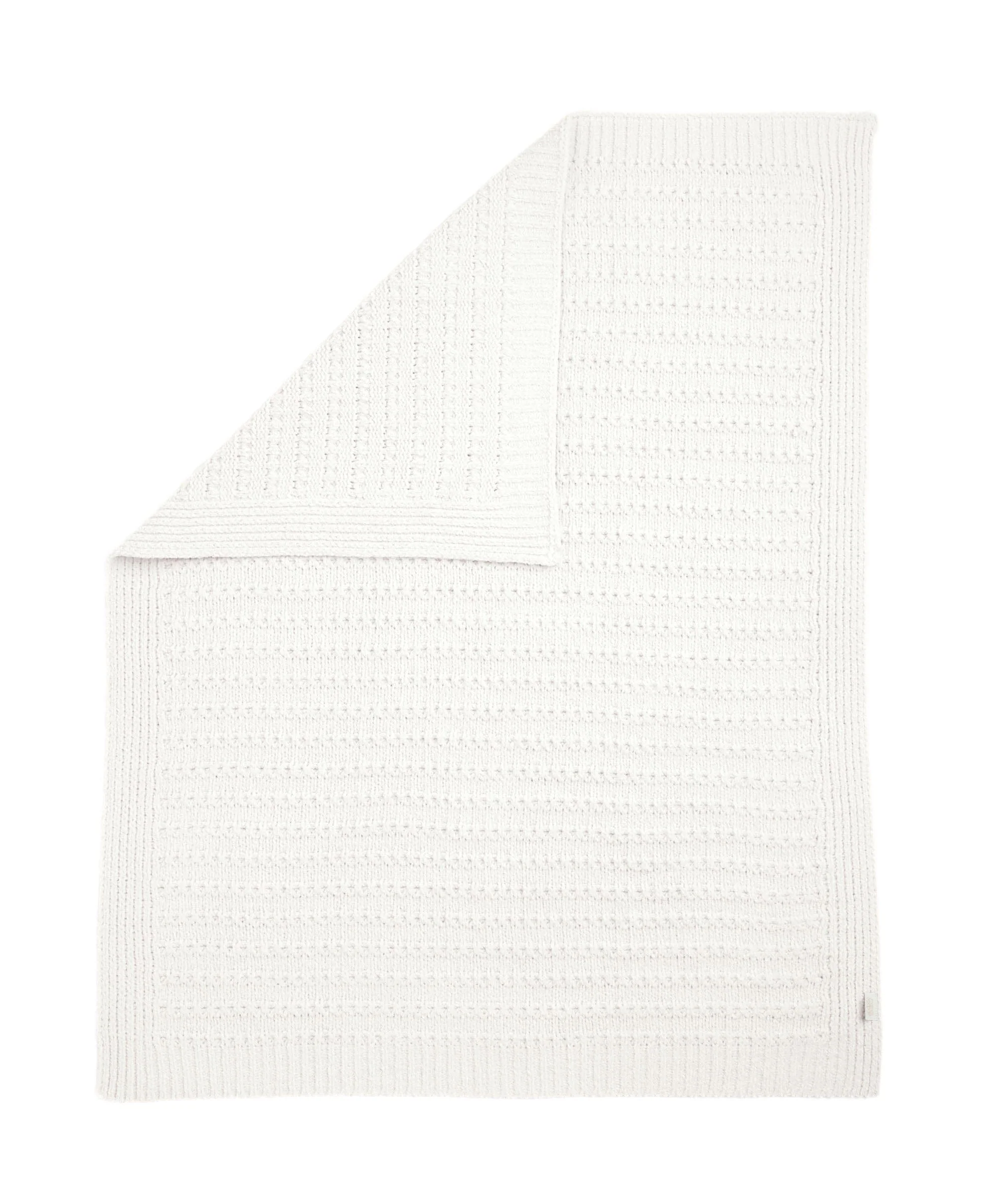Chenille Blanket - White Stripe - Image 3