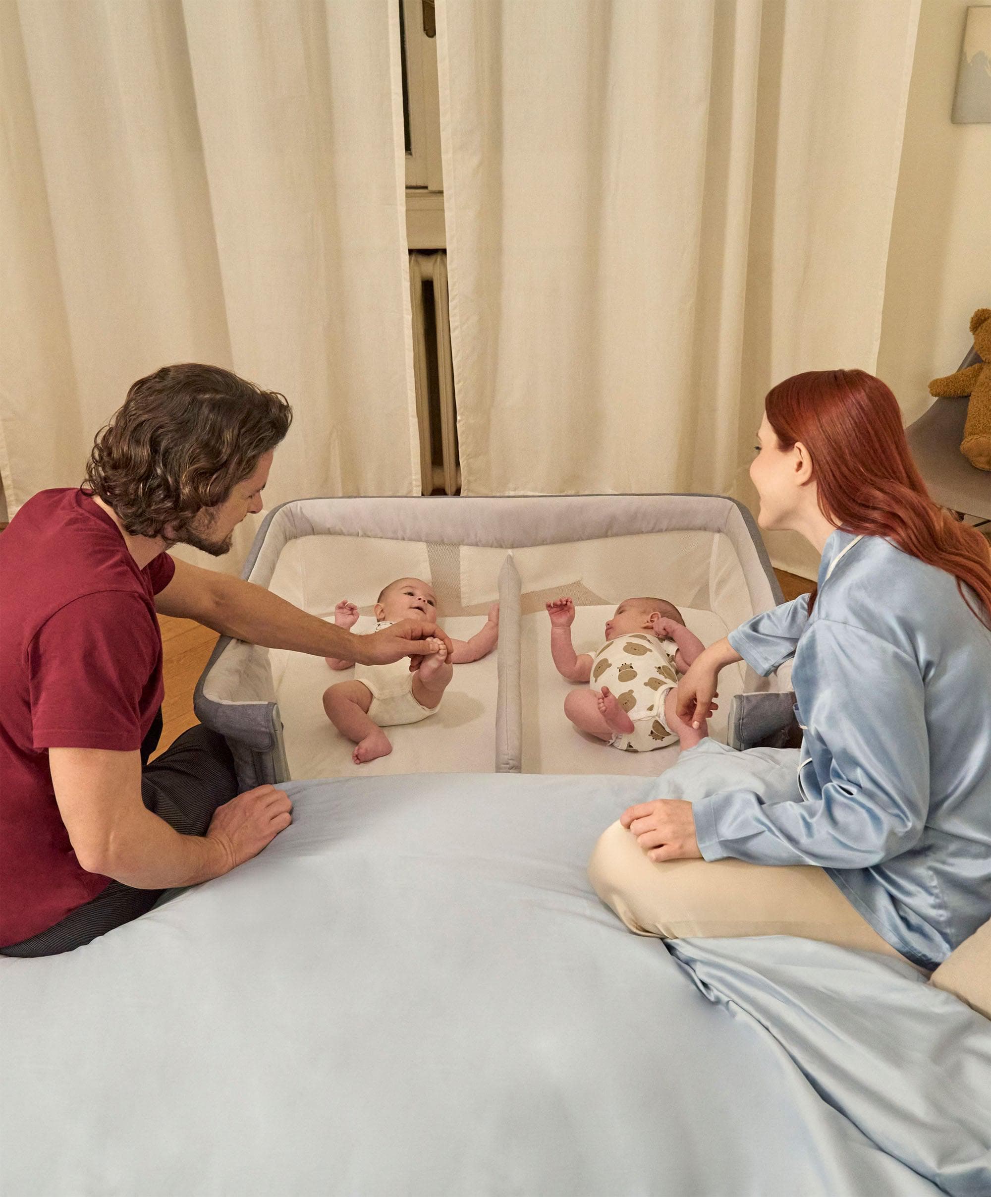 Chicco Next2Me Twins Bedside Crib – Magnet Grey - Image 5