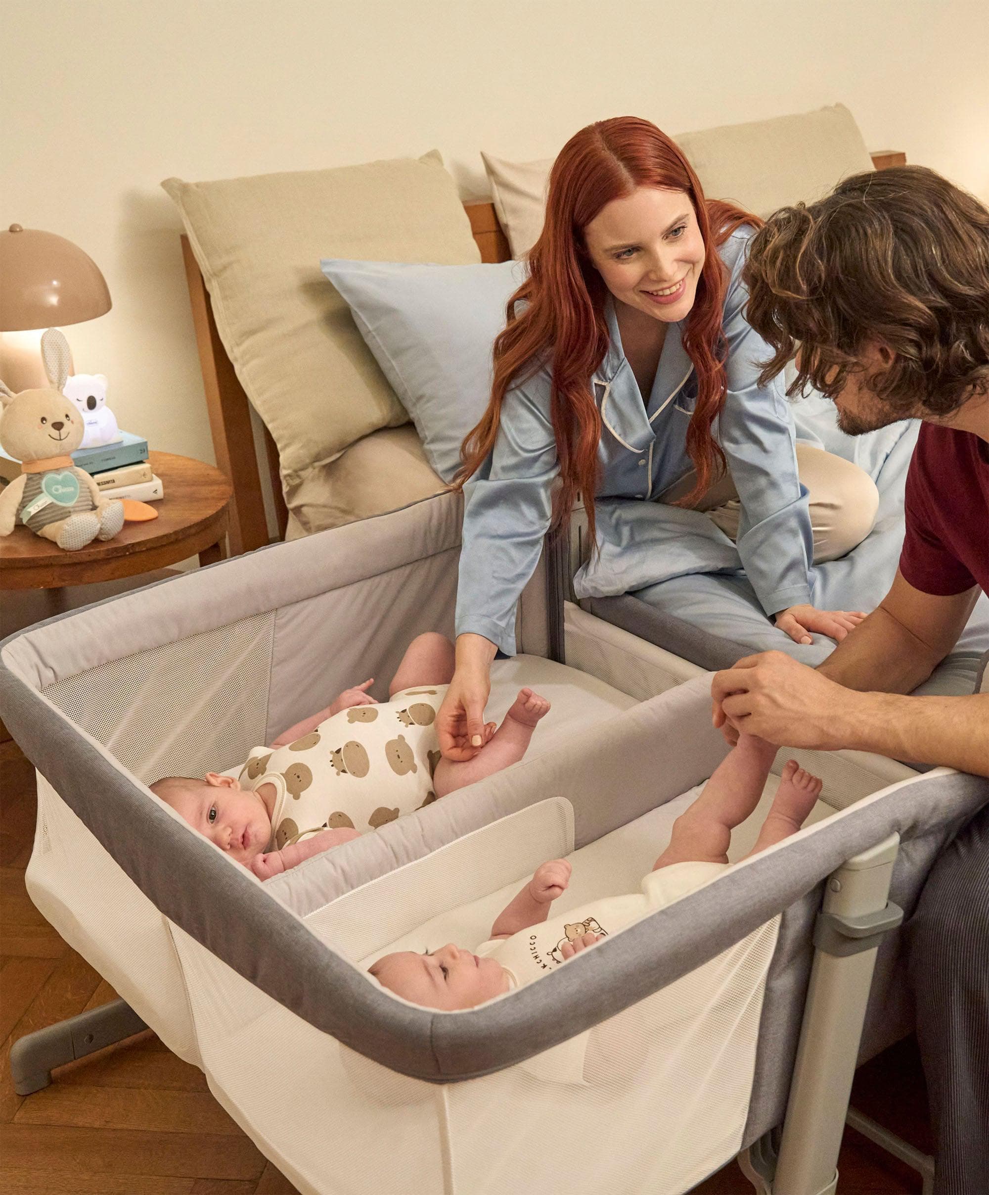 Chicco Next2Me Twins Bedside Crib – Magnet Grey - Image 6