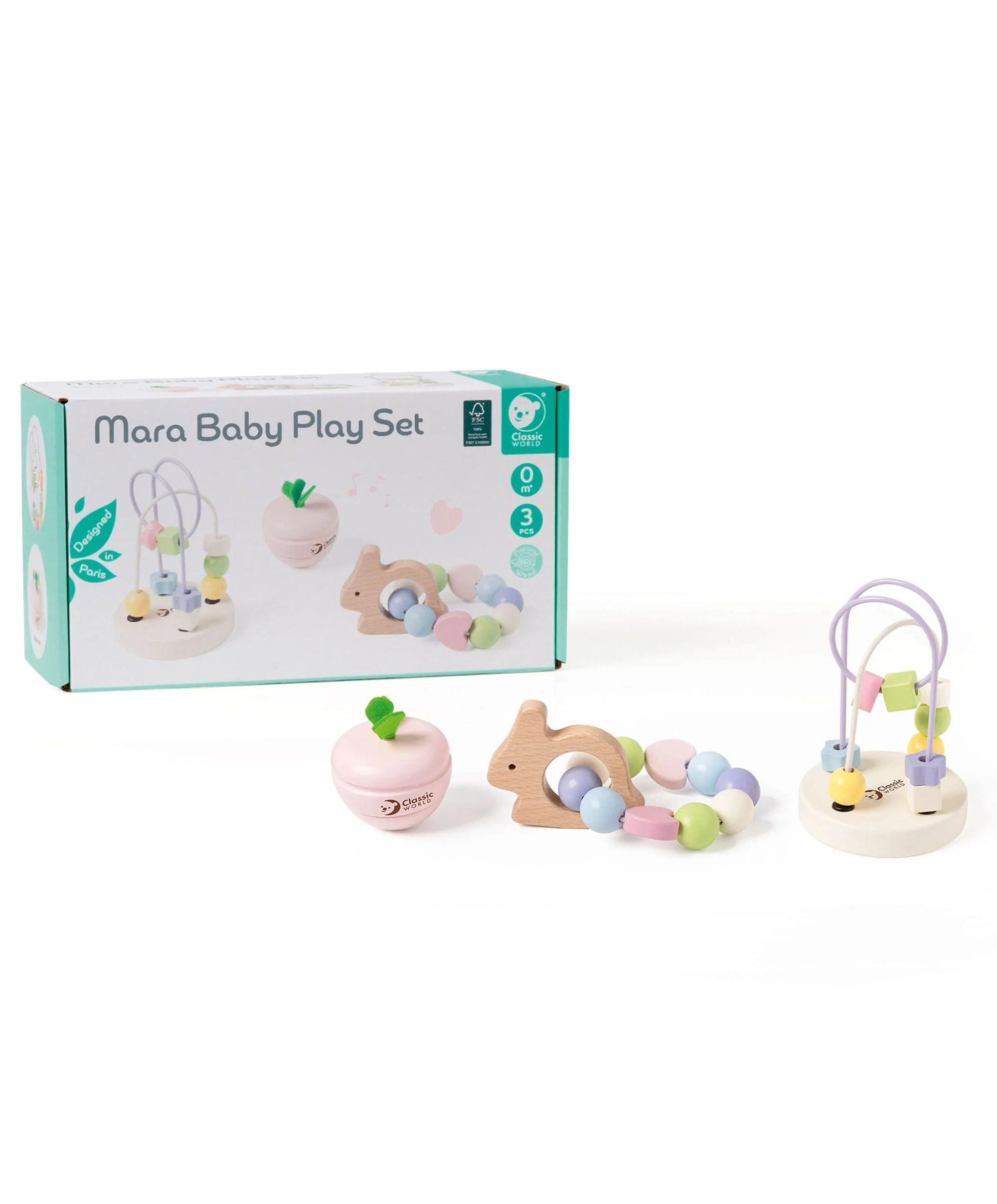 Classic World - Mara Baby Wooden Toys Set - Image 2