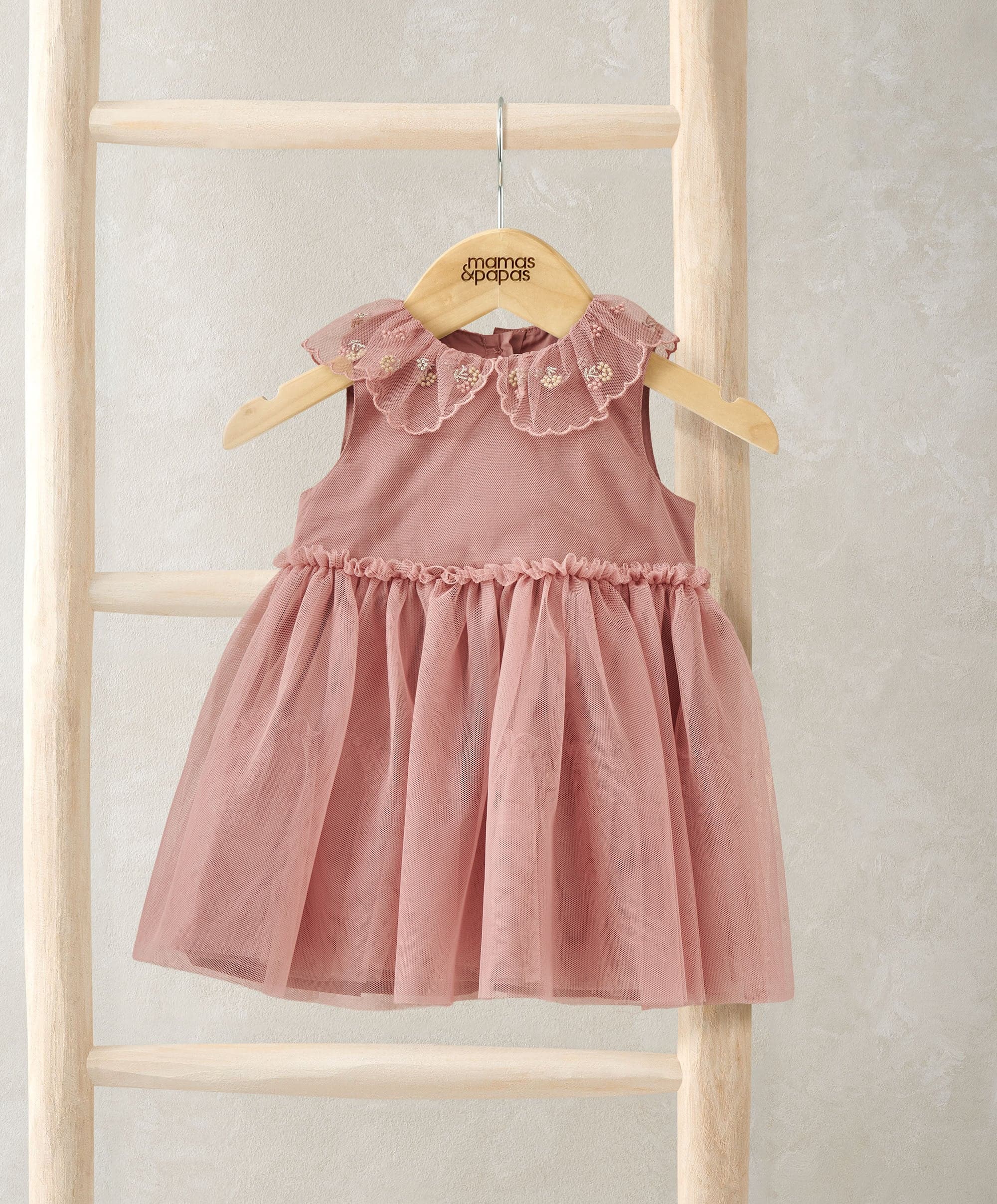 Collar Mesh Dress