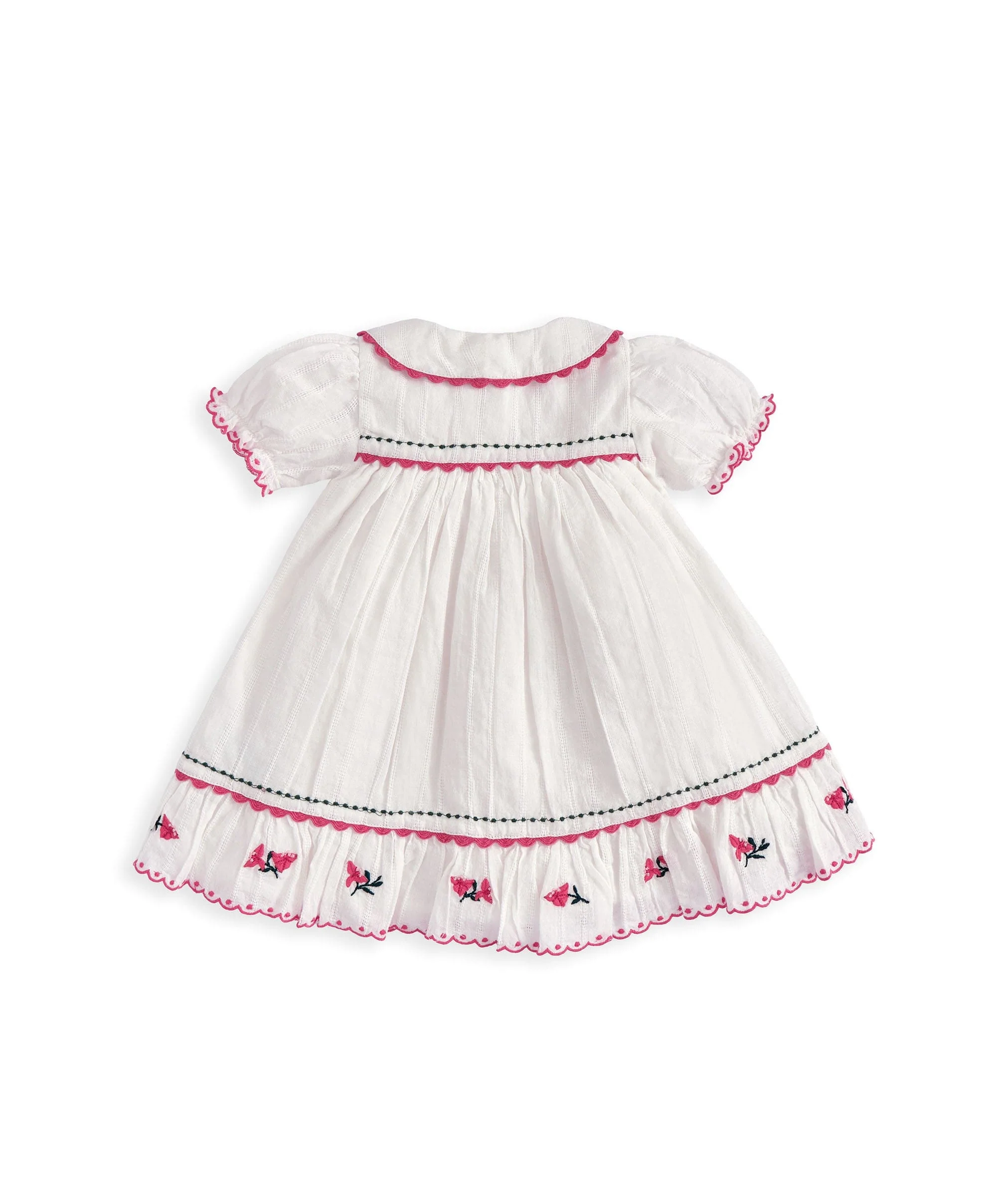Collared Embroidered Dress - Image 5