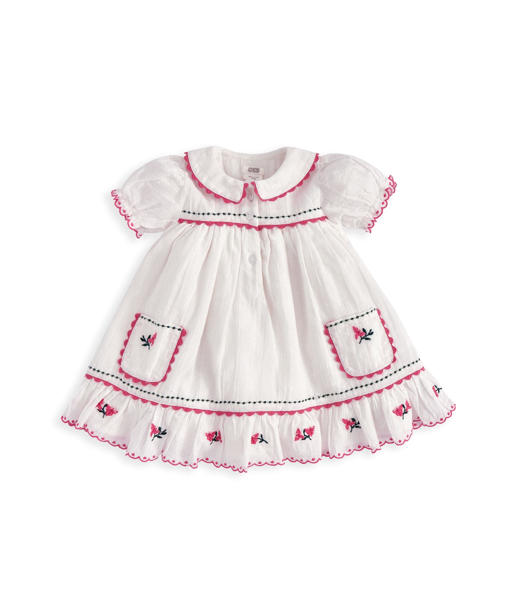 Collared Embroidered Dress - Image 6