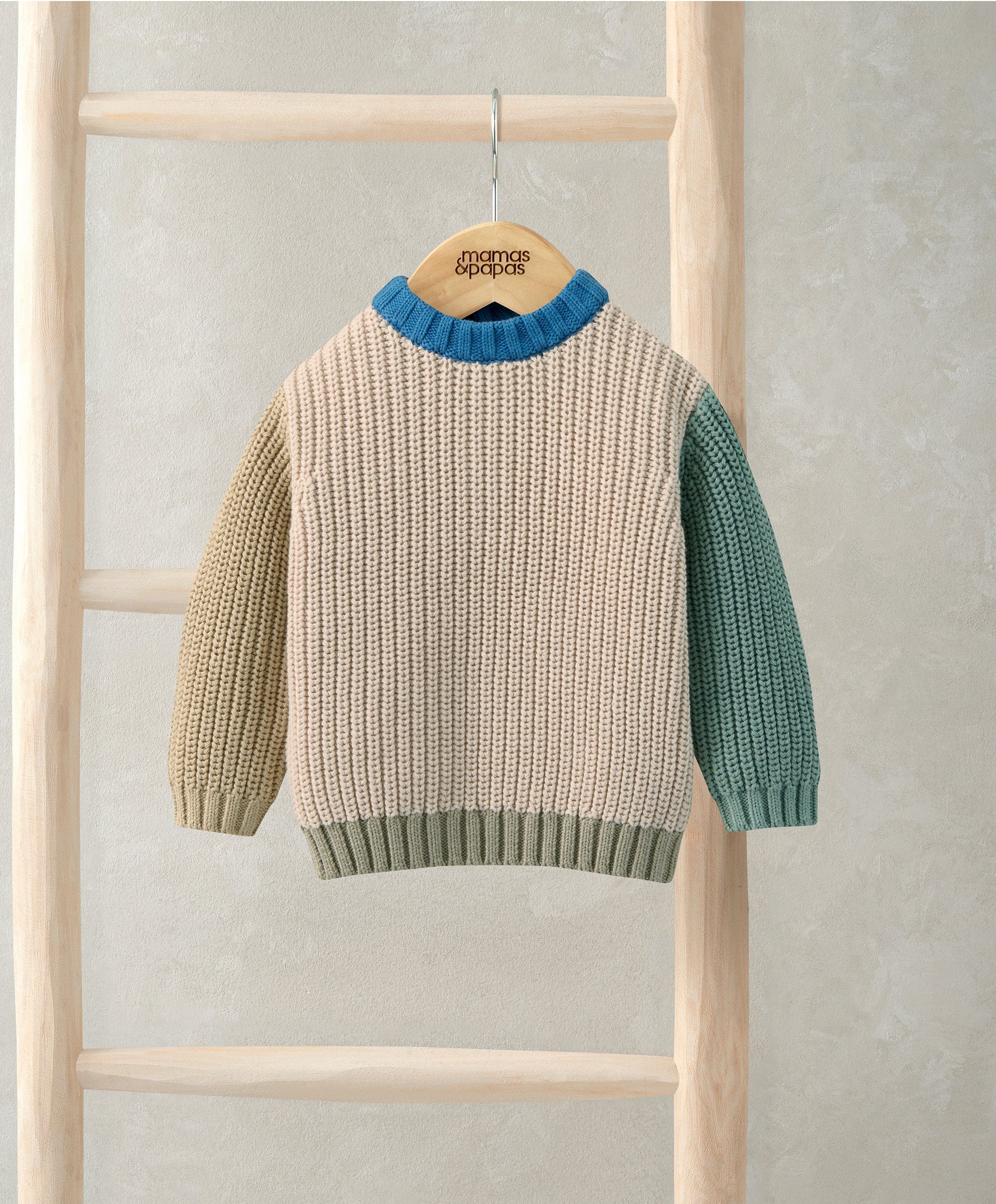 Knitted Colour Block Jumper