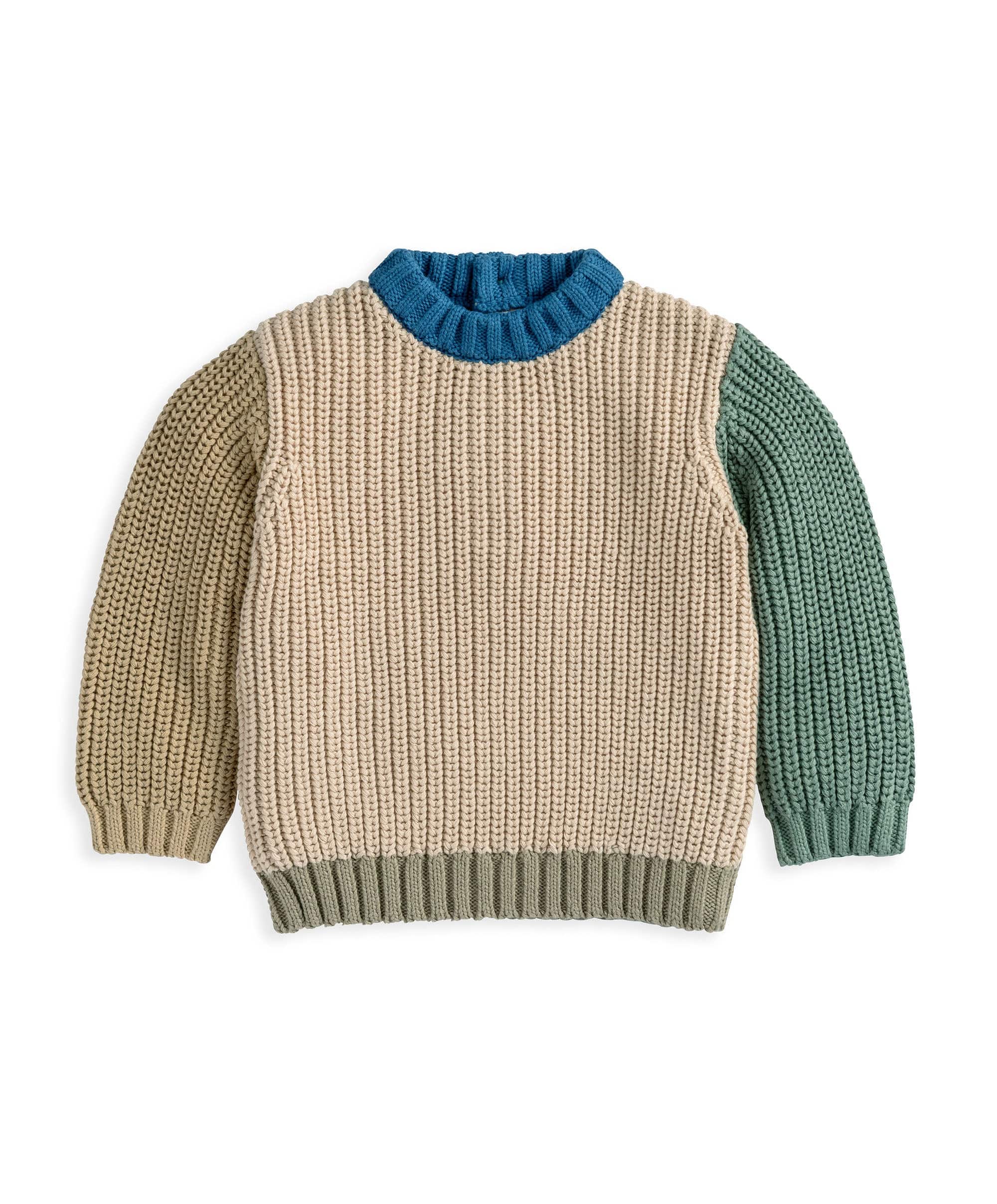 Knitted Colour Block Jumper - Image 3