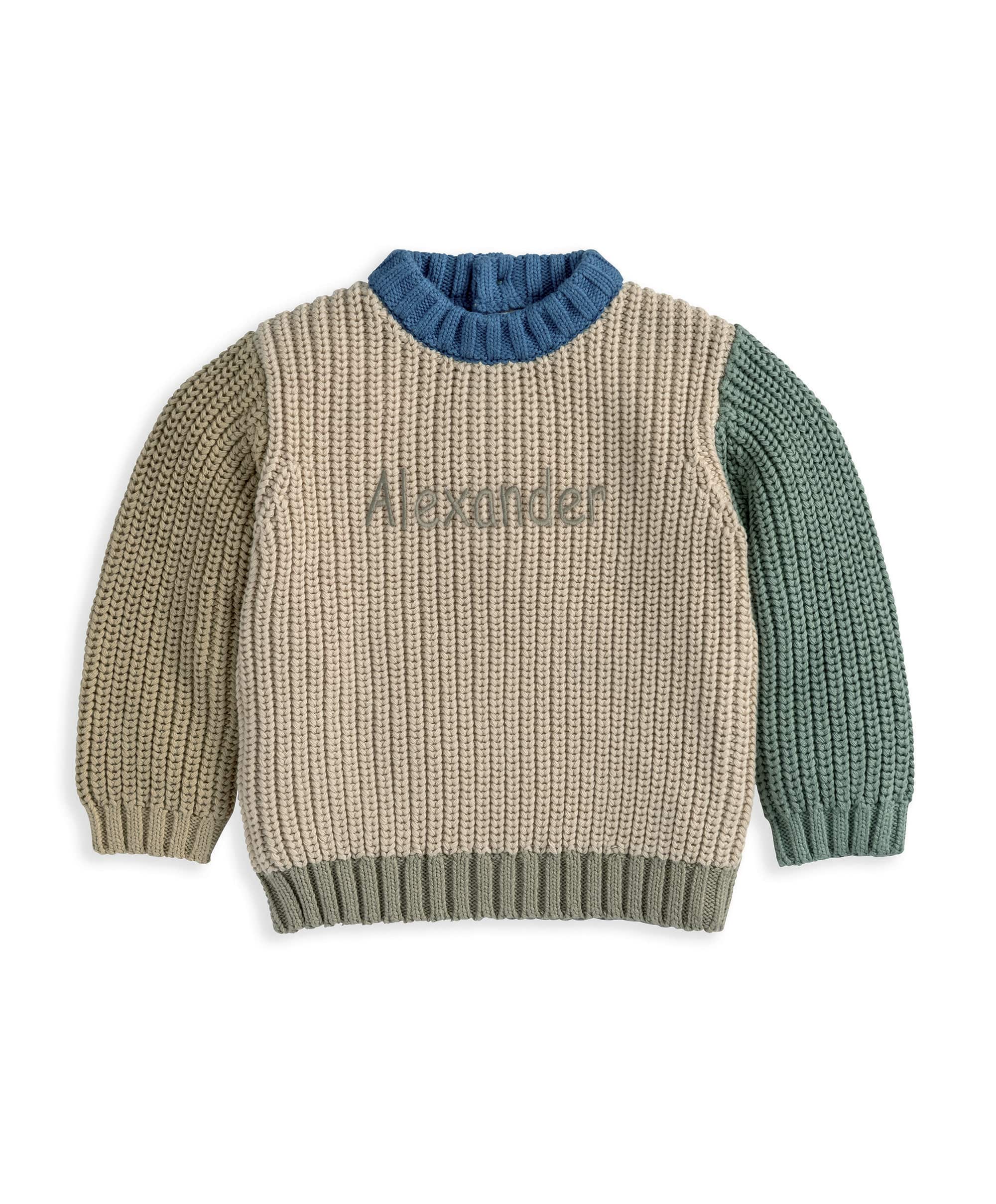 Knitted Colour Block Jumper - Image 4