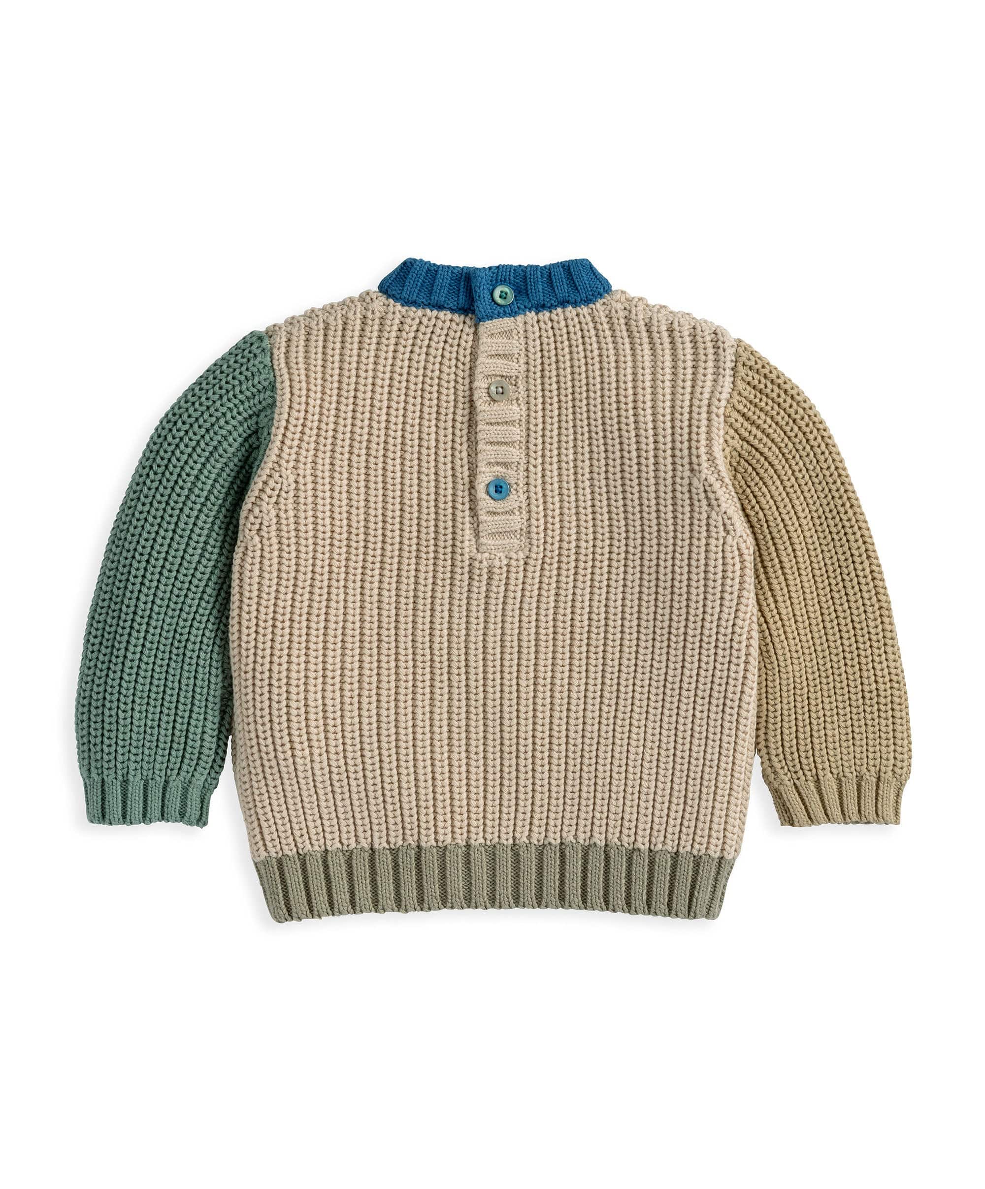 Knitted Colour Block Jumper - Image 5