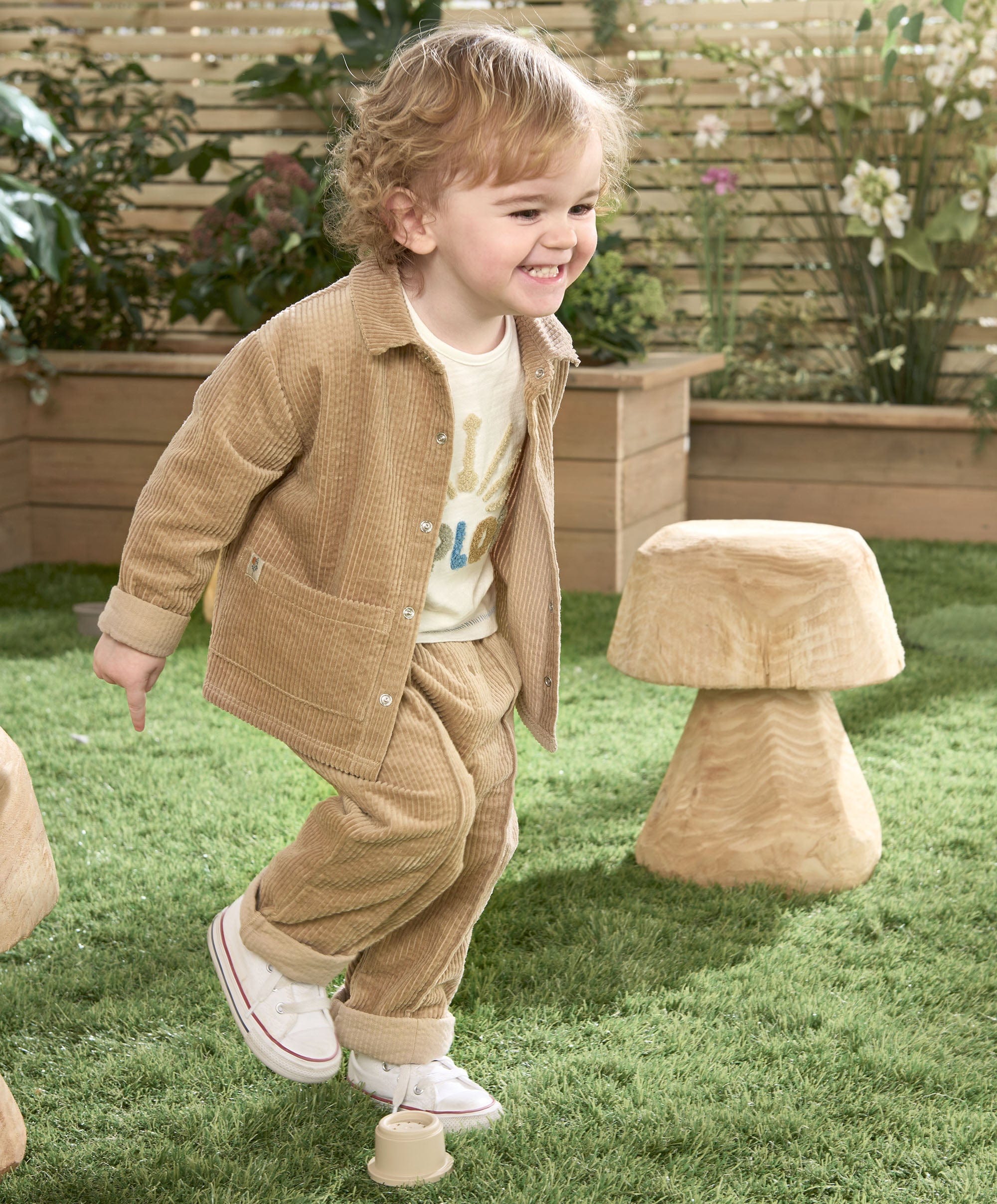 Cord Trouser - Beige - Image 2